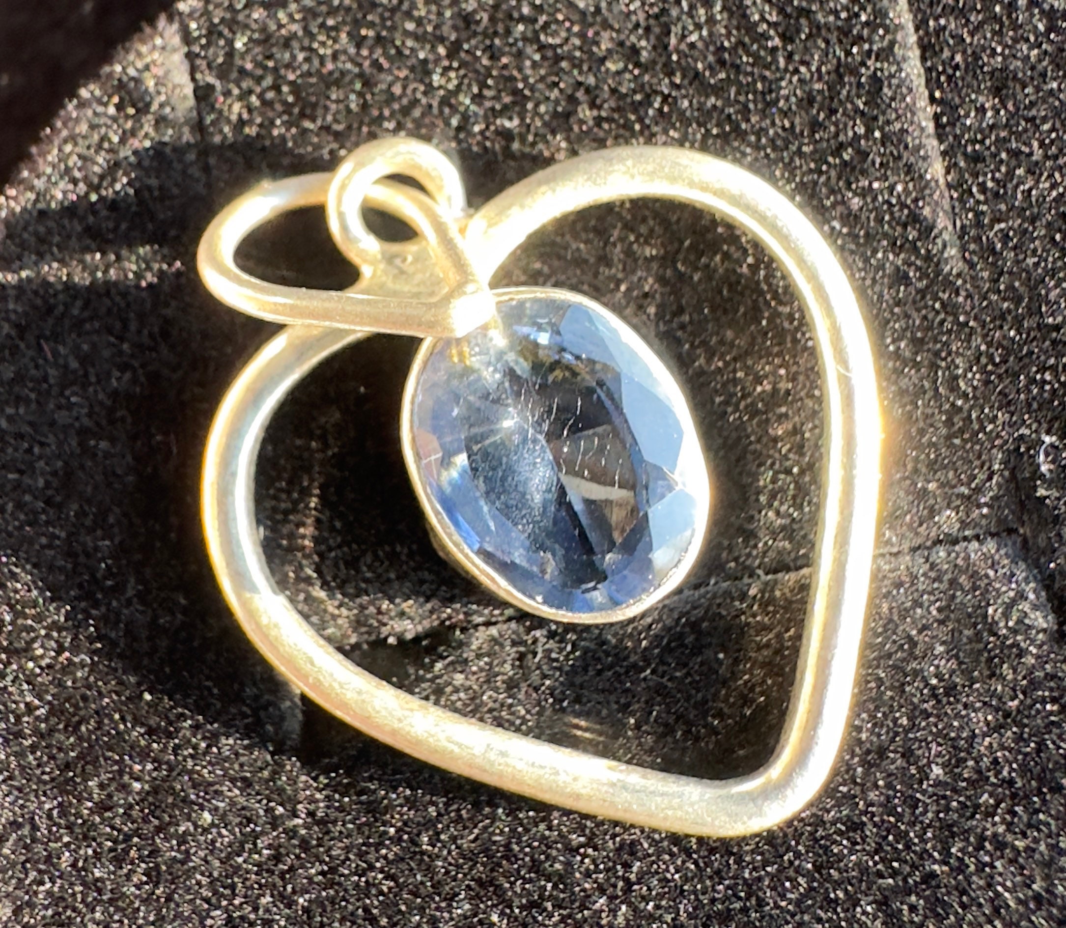 Sapphire Heart Necklace - Anaya Blue Sapphire - Image 5