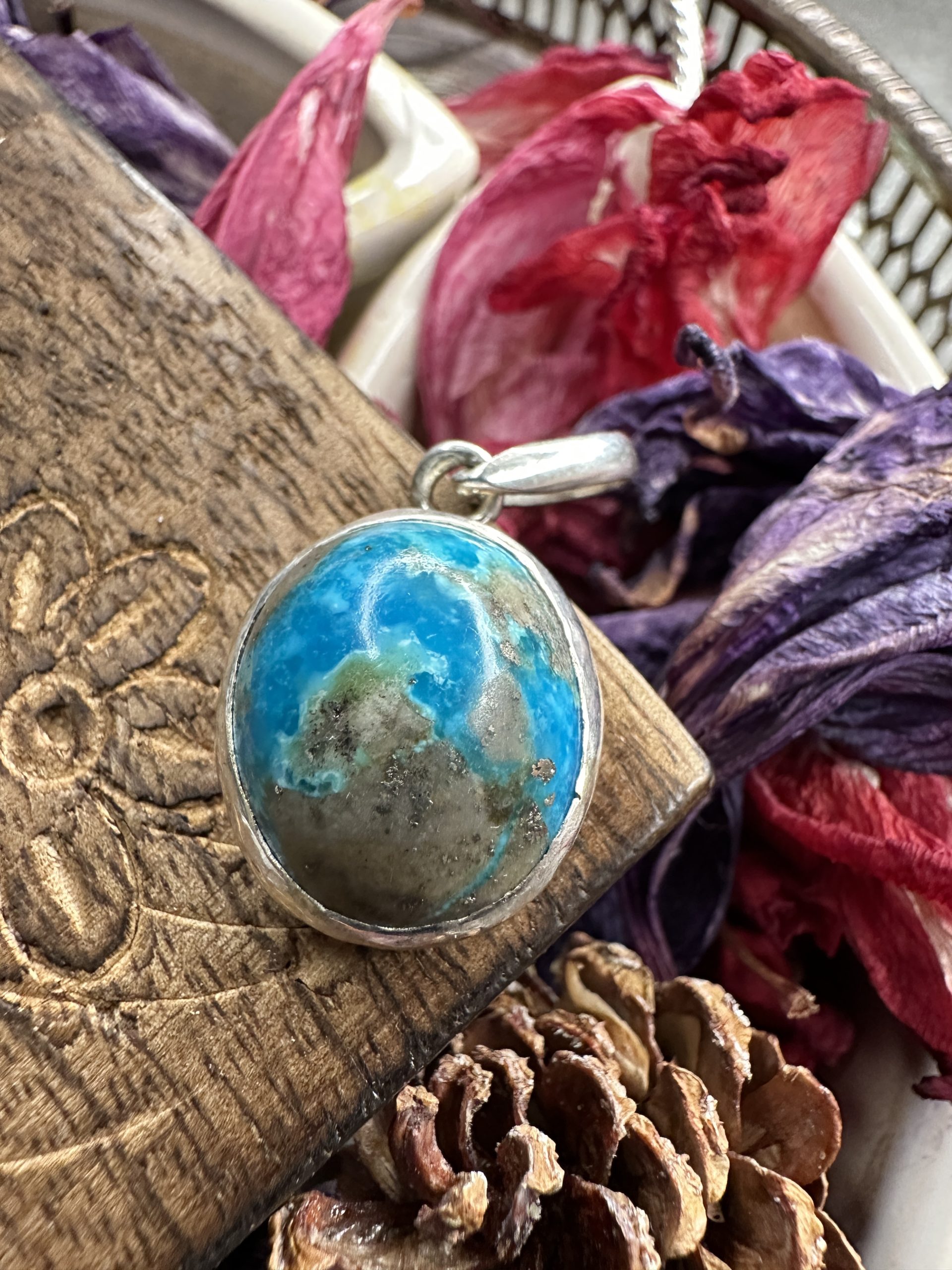 Earth Necklace - Vasundhara Turquoise Pendant - Image 2