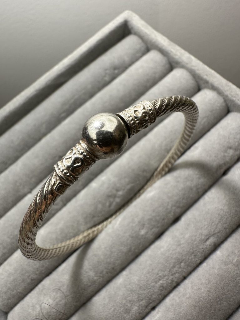 Indian Silver Hinge Kada