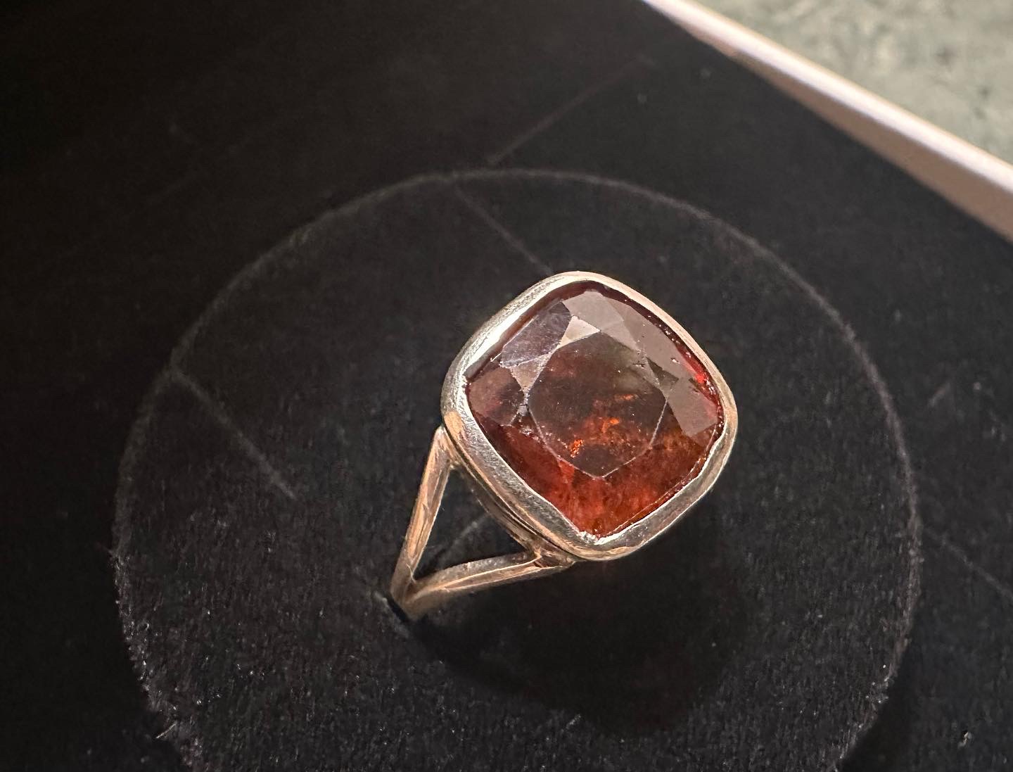 Chhaya Garnet Ring, Honey Colored - UK Size O - Image 6