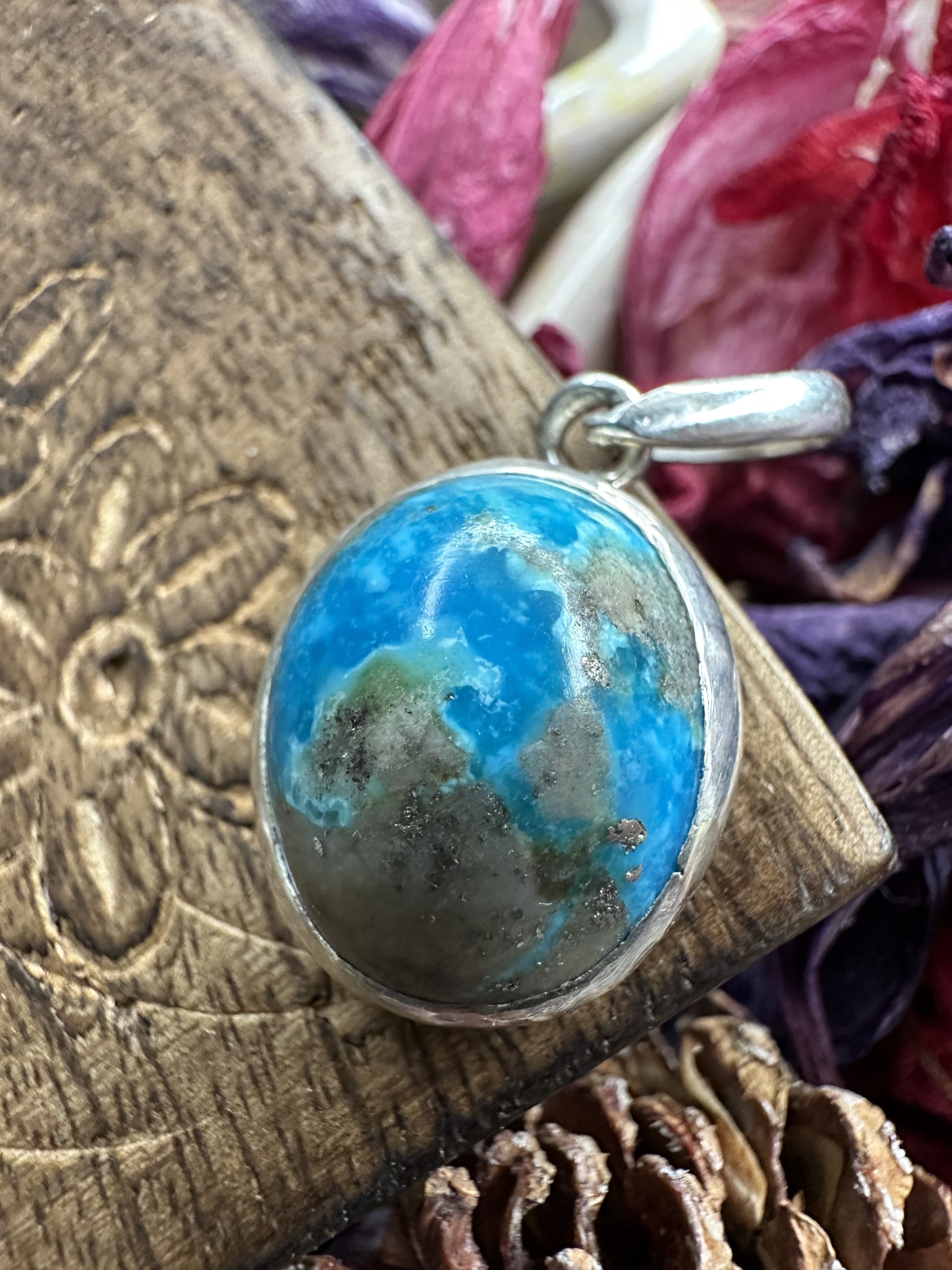 Earth Necklace - Vasundhara Turquoise Pendant - Image 3