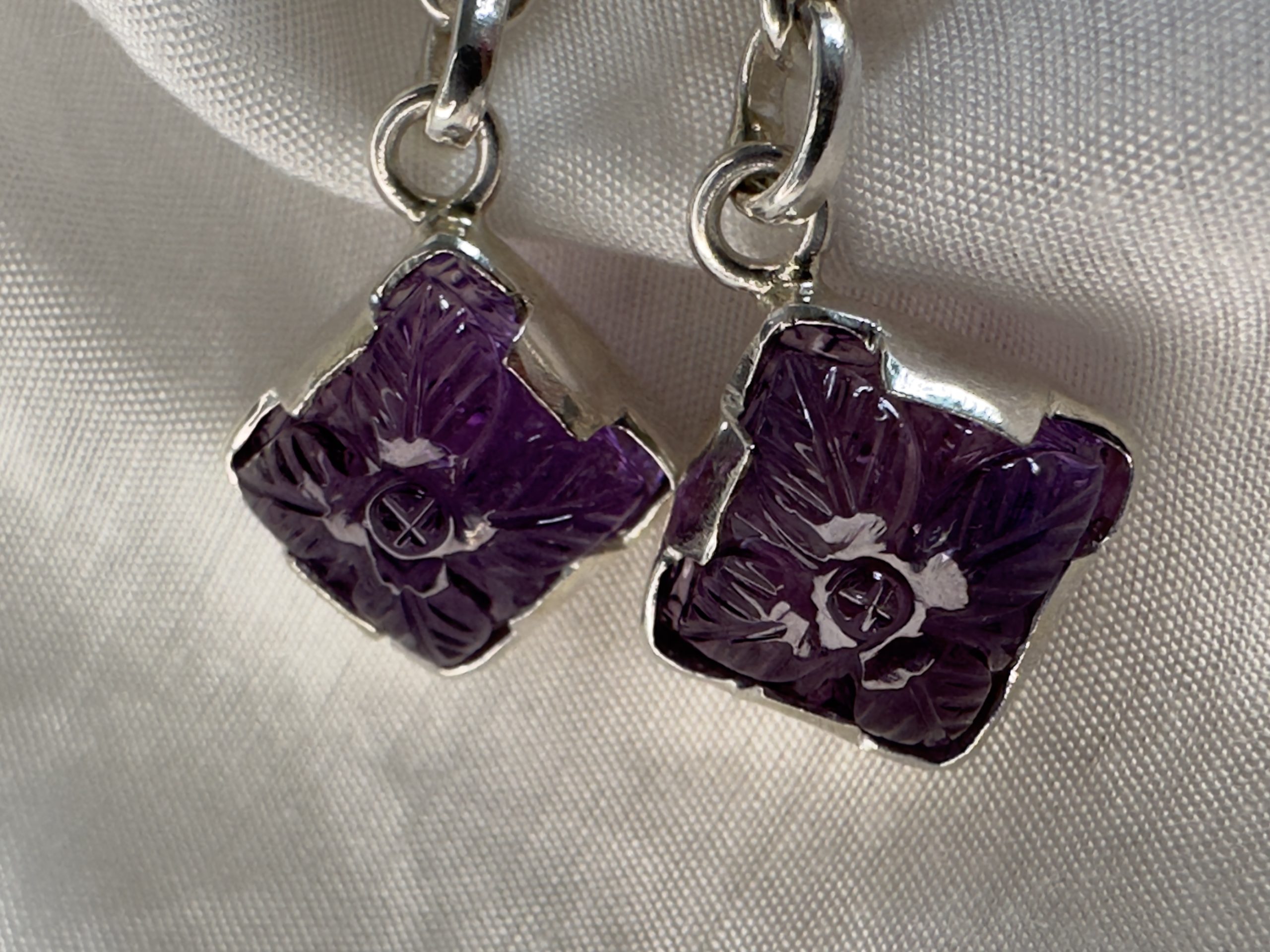 Amethyst and Pearl Earrings - Jamunia - Image 7