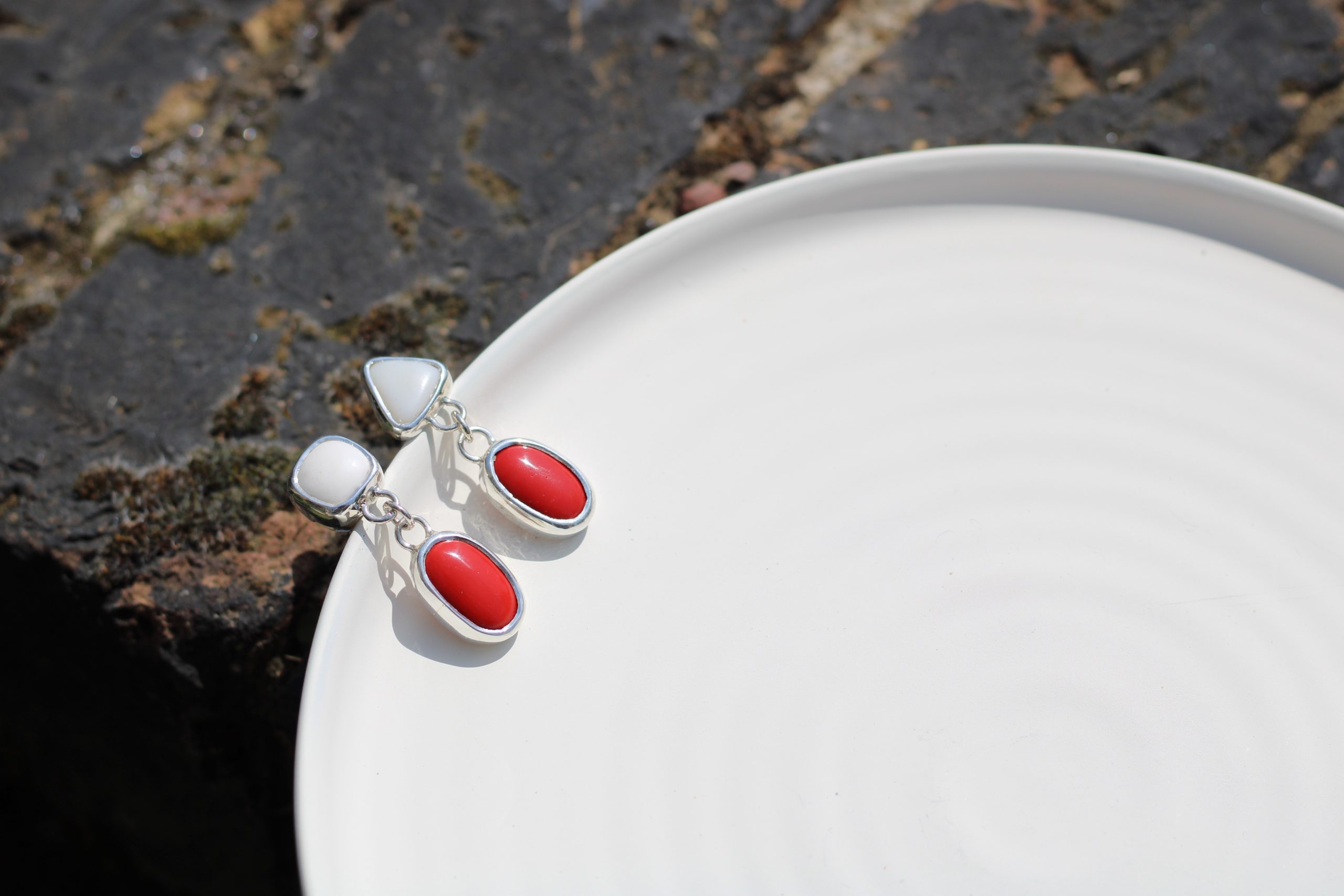 Red Coral Earrings - Abhaya - Image 4