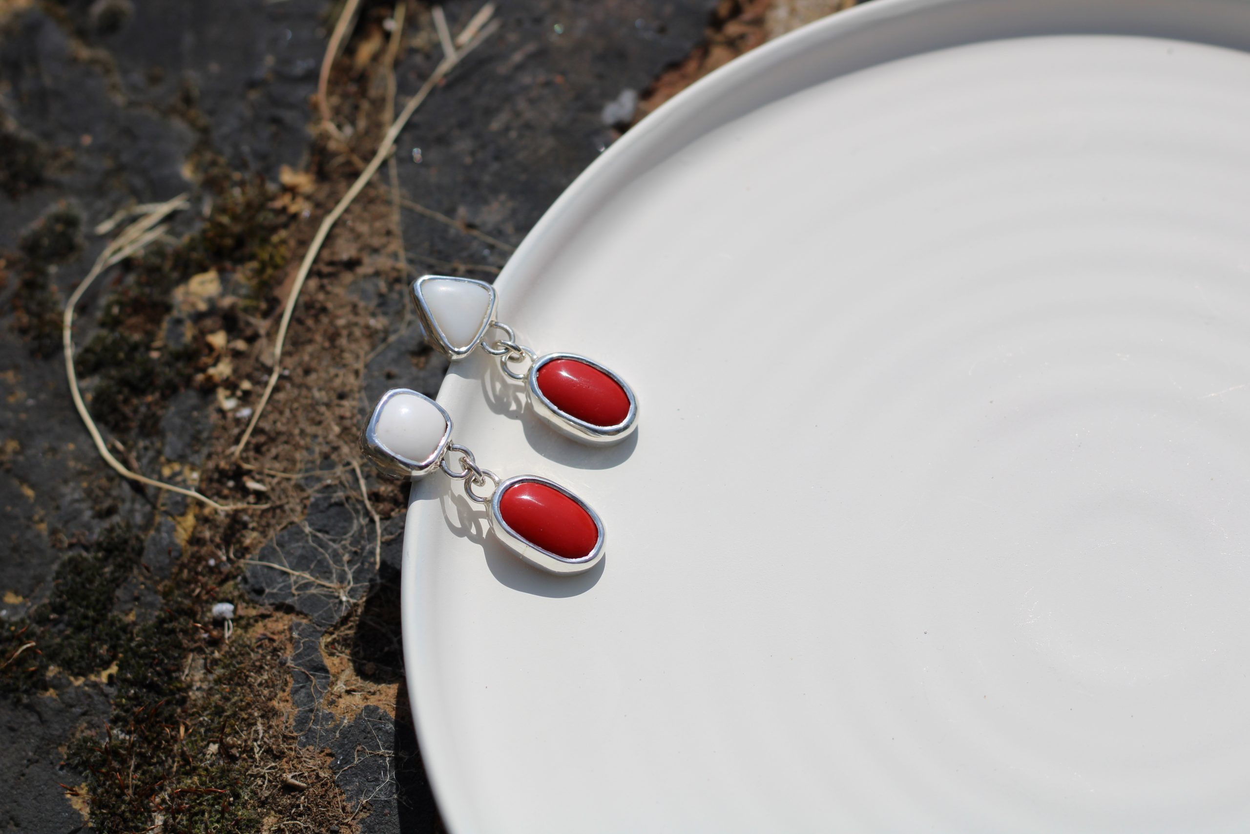Red Coral Earrings - Abhaya - Image 5