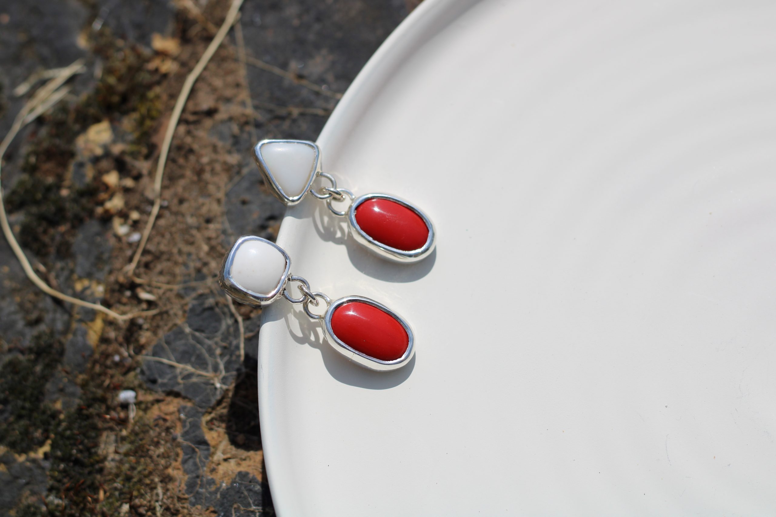 Red Coral Earrings - Abhaya - Image 6
