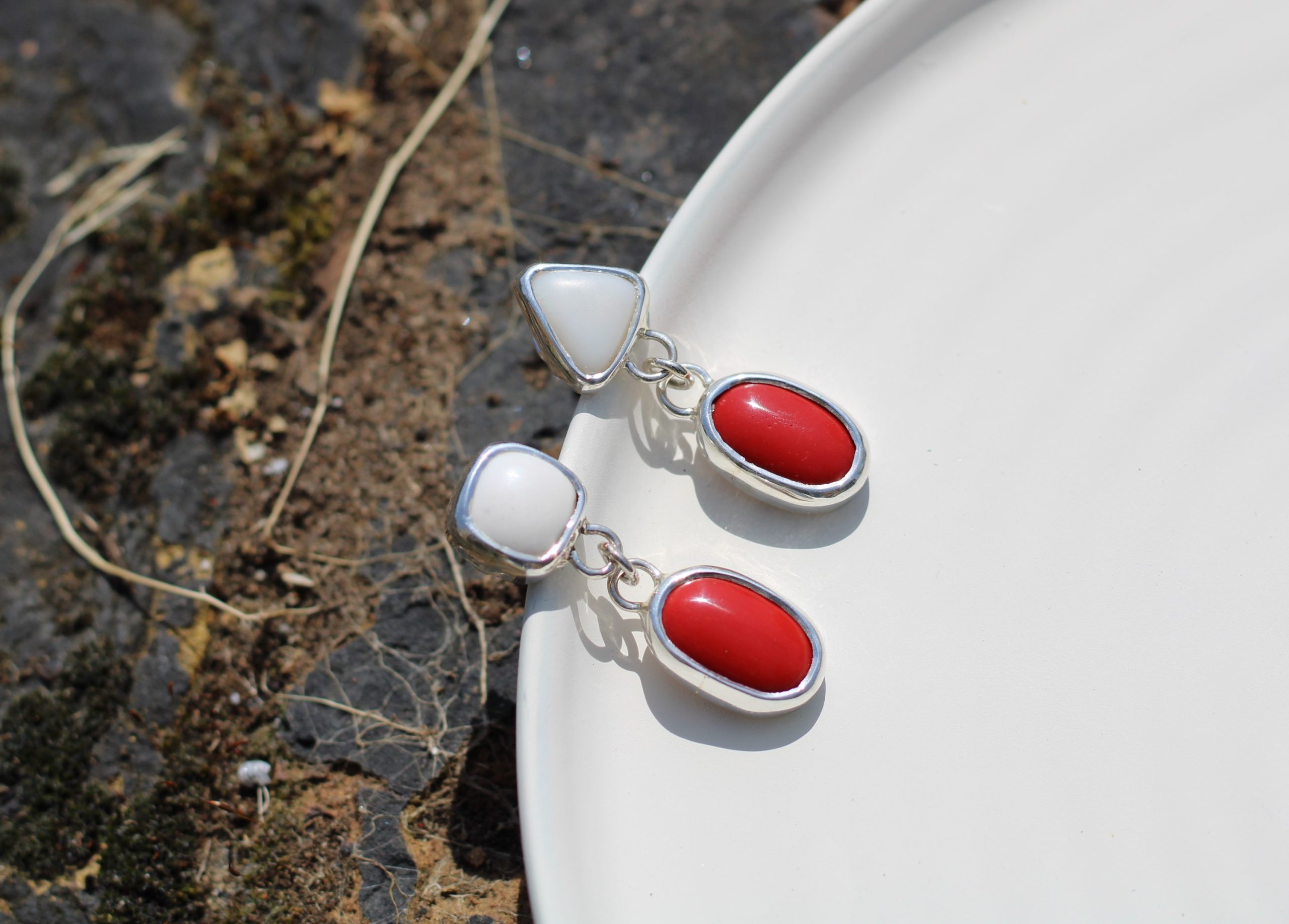 Red Coral Earrings - Abhaya - Image 7