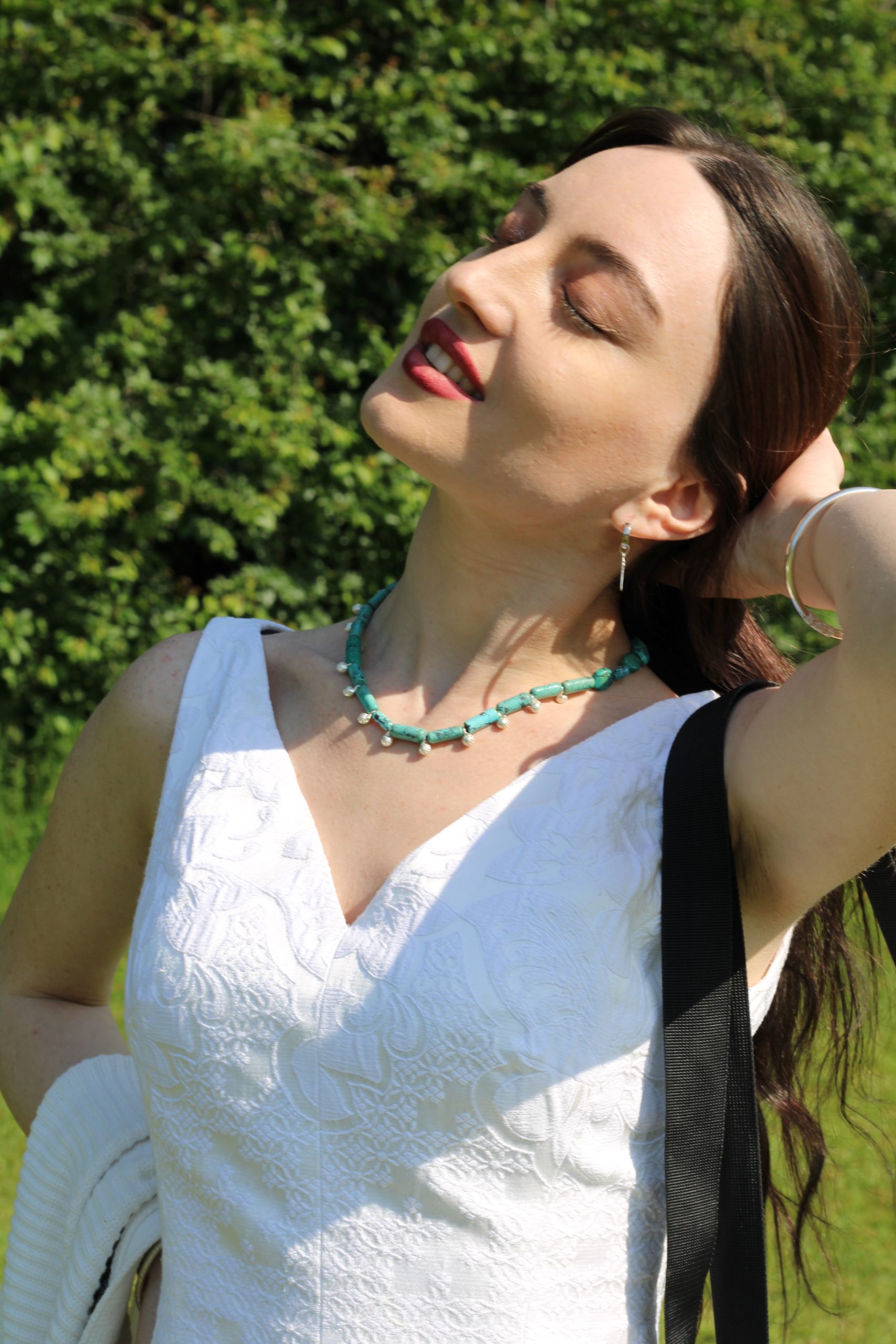 Indian Turquoise Necklace - Ghungroo Choker - Image 9