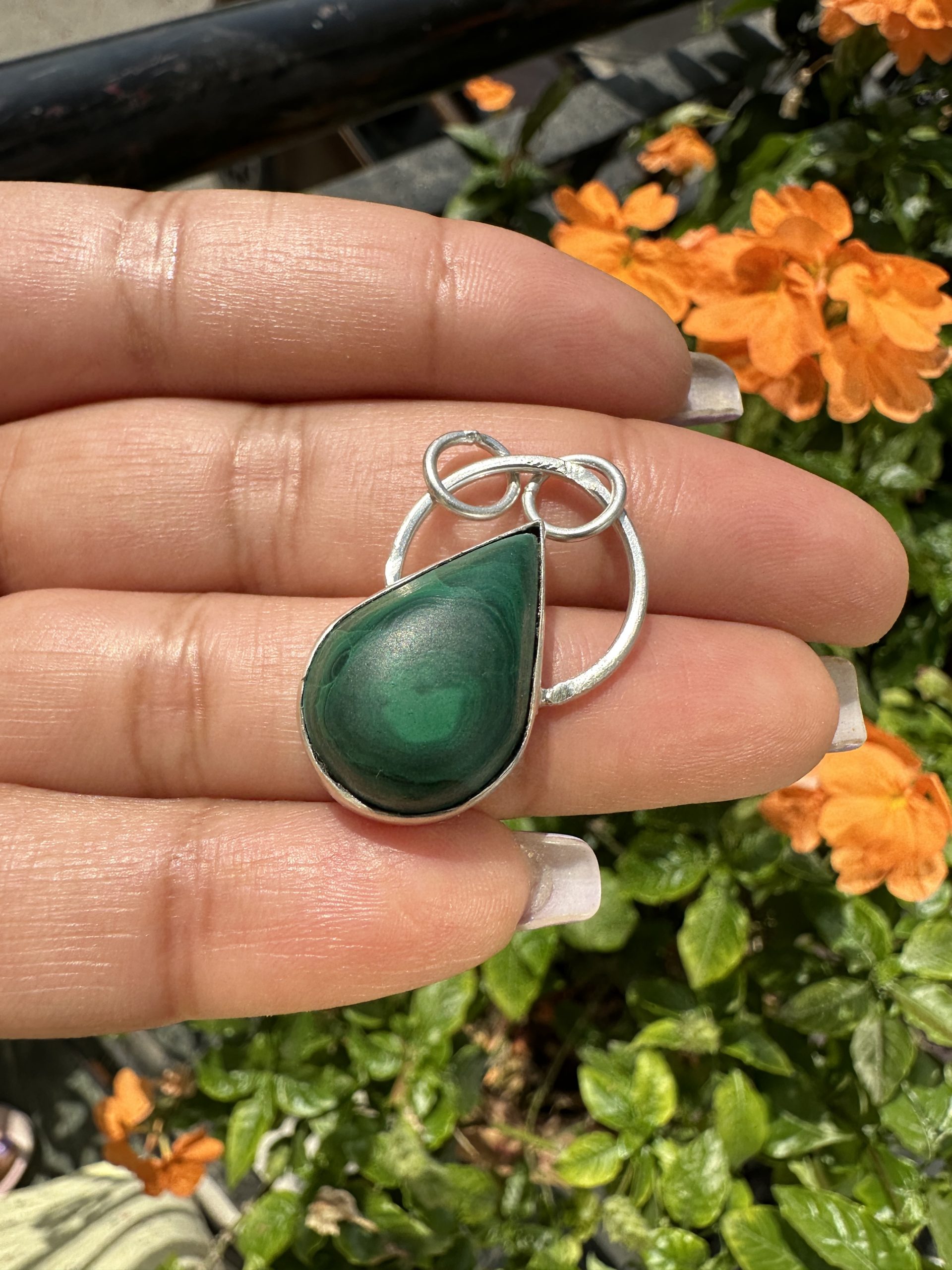 Hridaya Large Malachite Pendant - Image 4