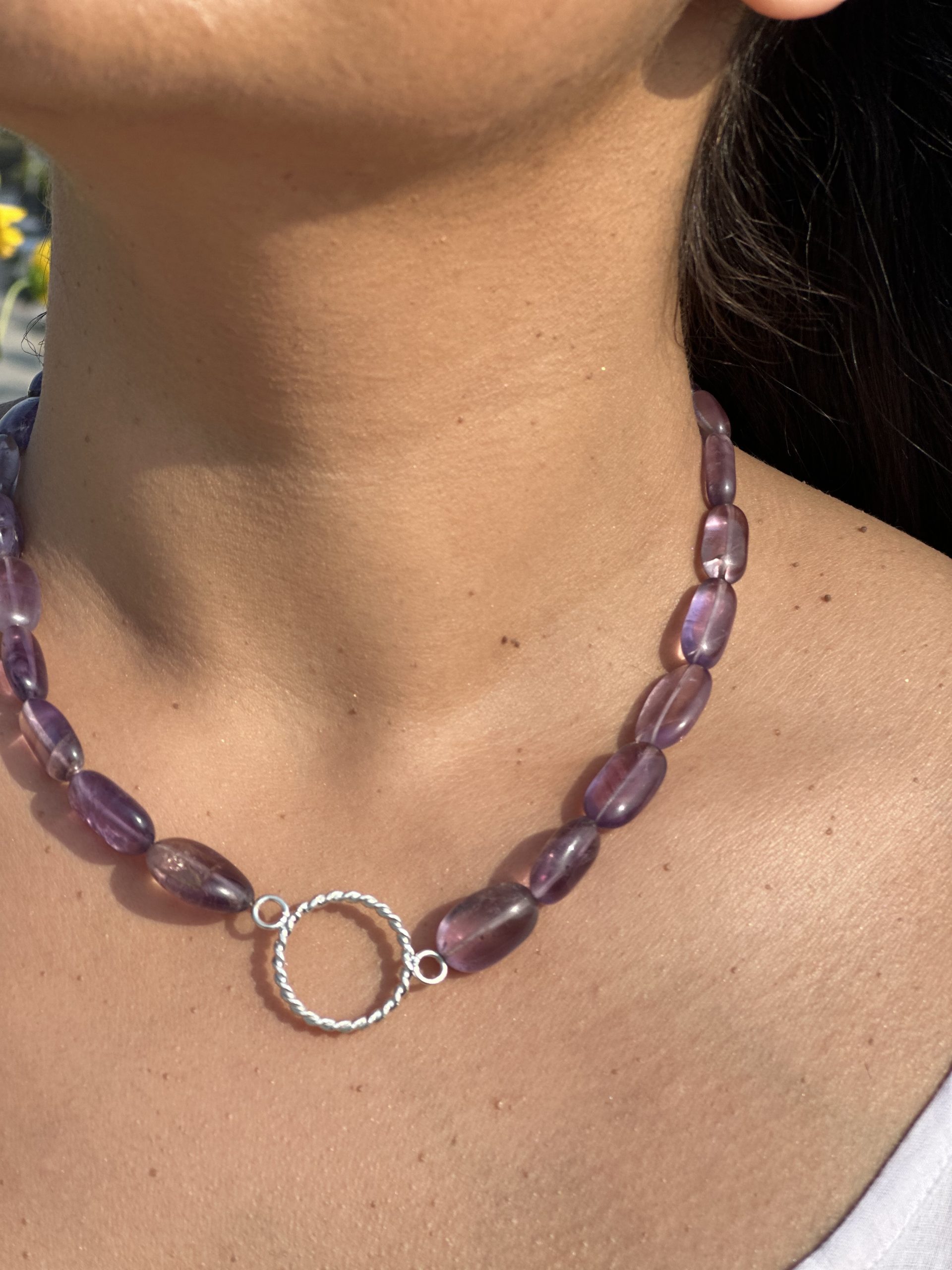 Meenakshi Amethyst Bead Necklace - Image 8