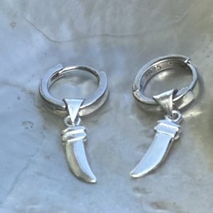 Claw Charm Hoop Earrings