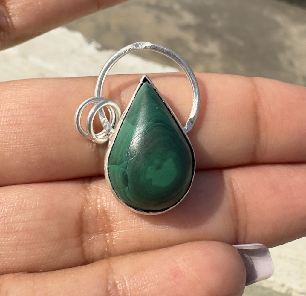 malachite pendant