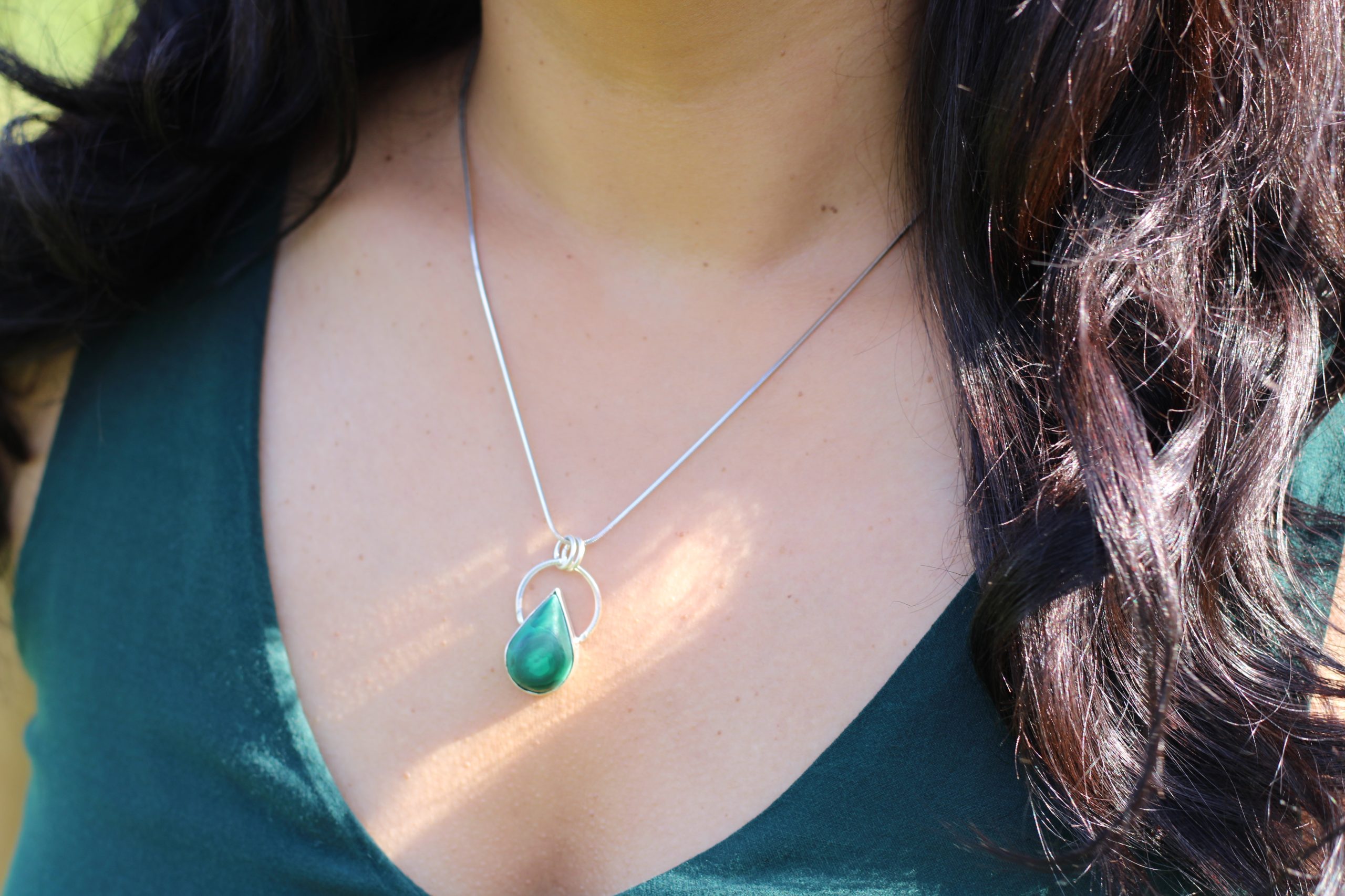 Hridaya Large Malachite Pendant - Image 6