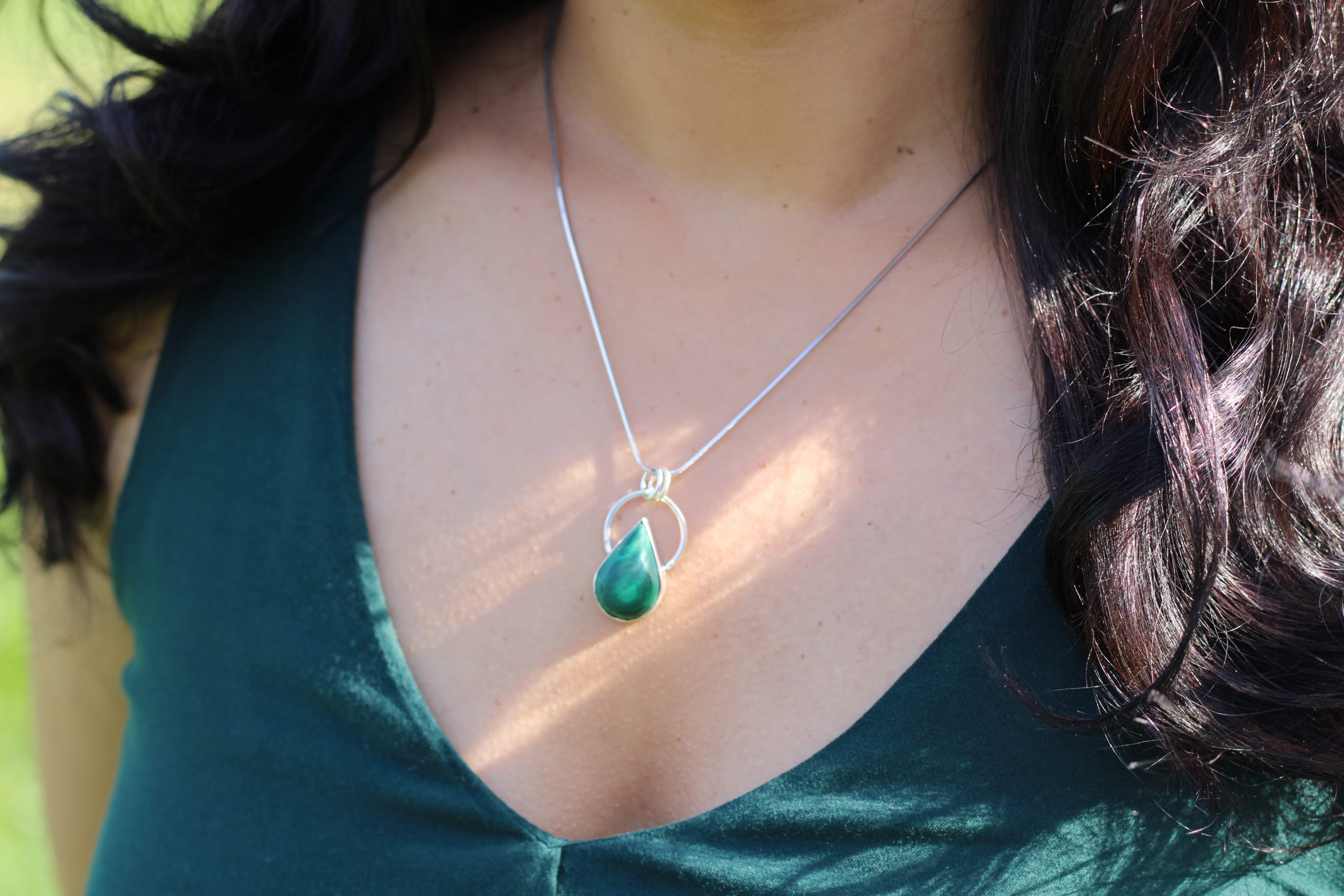 Hridaya Large Malachite Pendant - Image 9