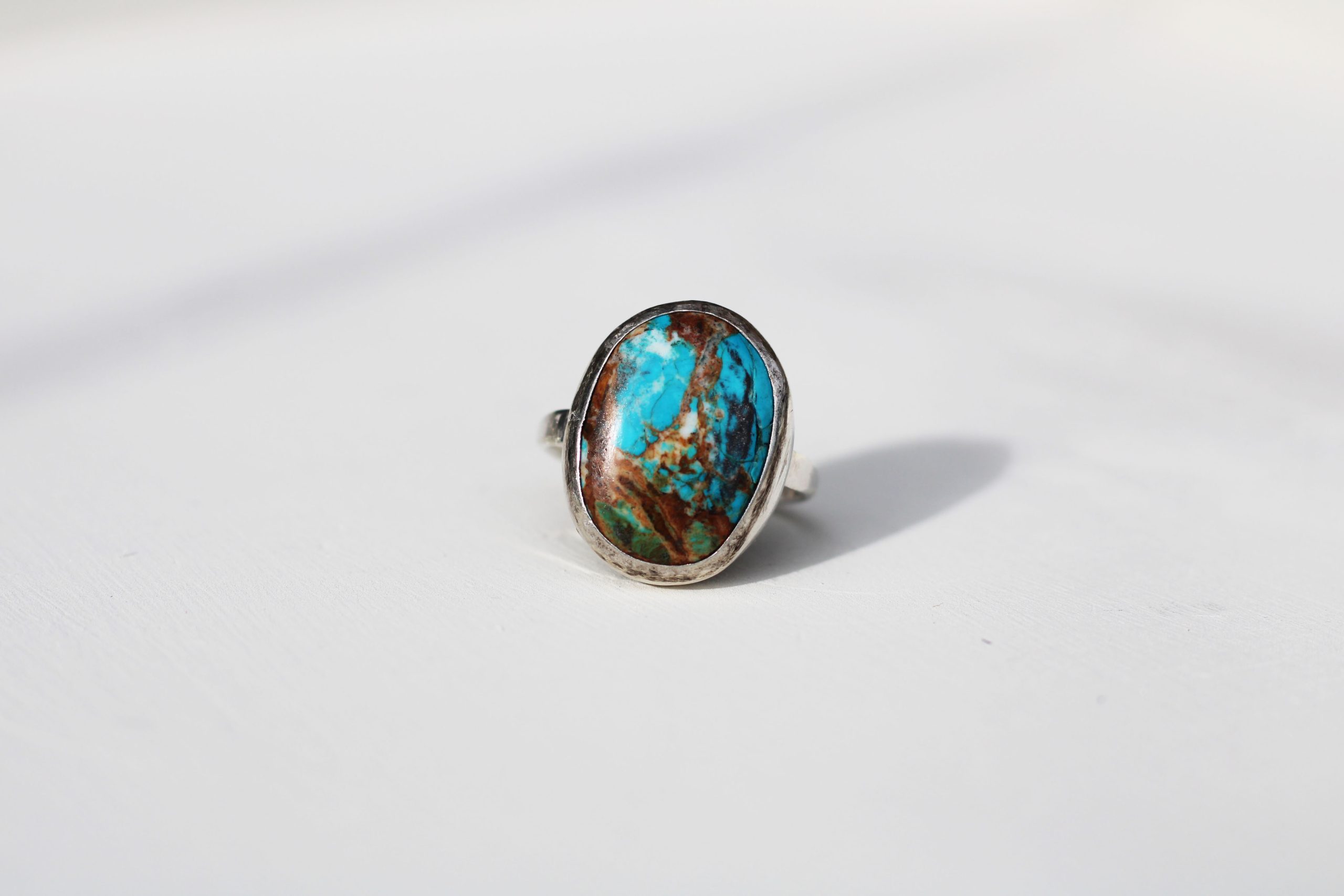 Vintage Turquoise Ring - Nagamani Turquoise Blue Green - Image 3