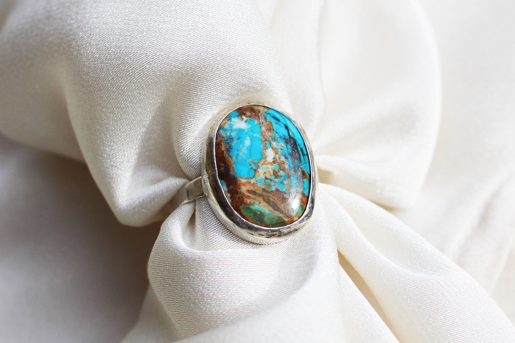 Vintage Turquoise Ring – Nagamani Turquoise Blue Green – HiranMY