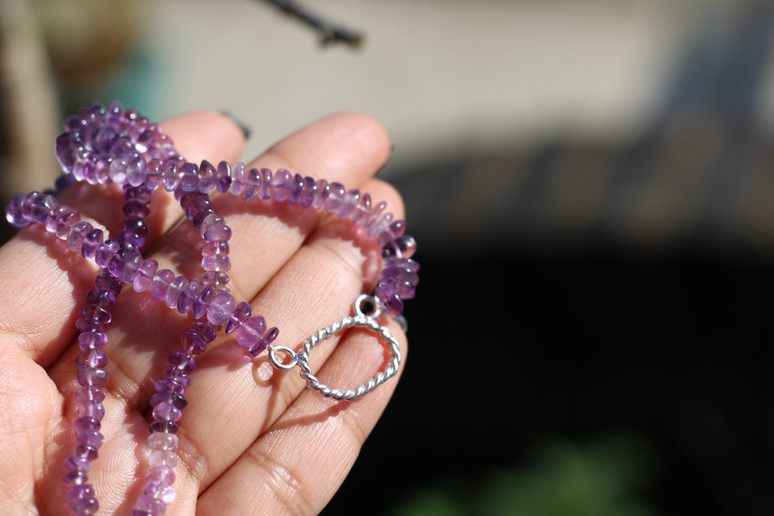JaatVedo Silver Amethyst Necklace - Image 6
