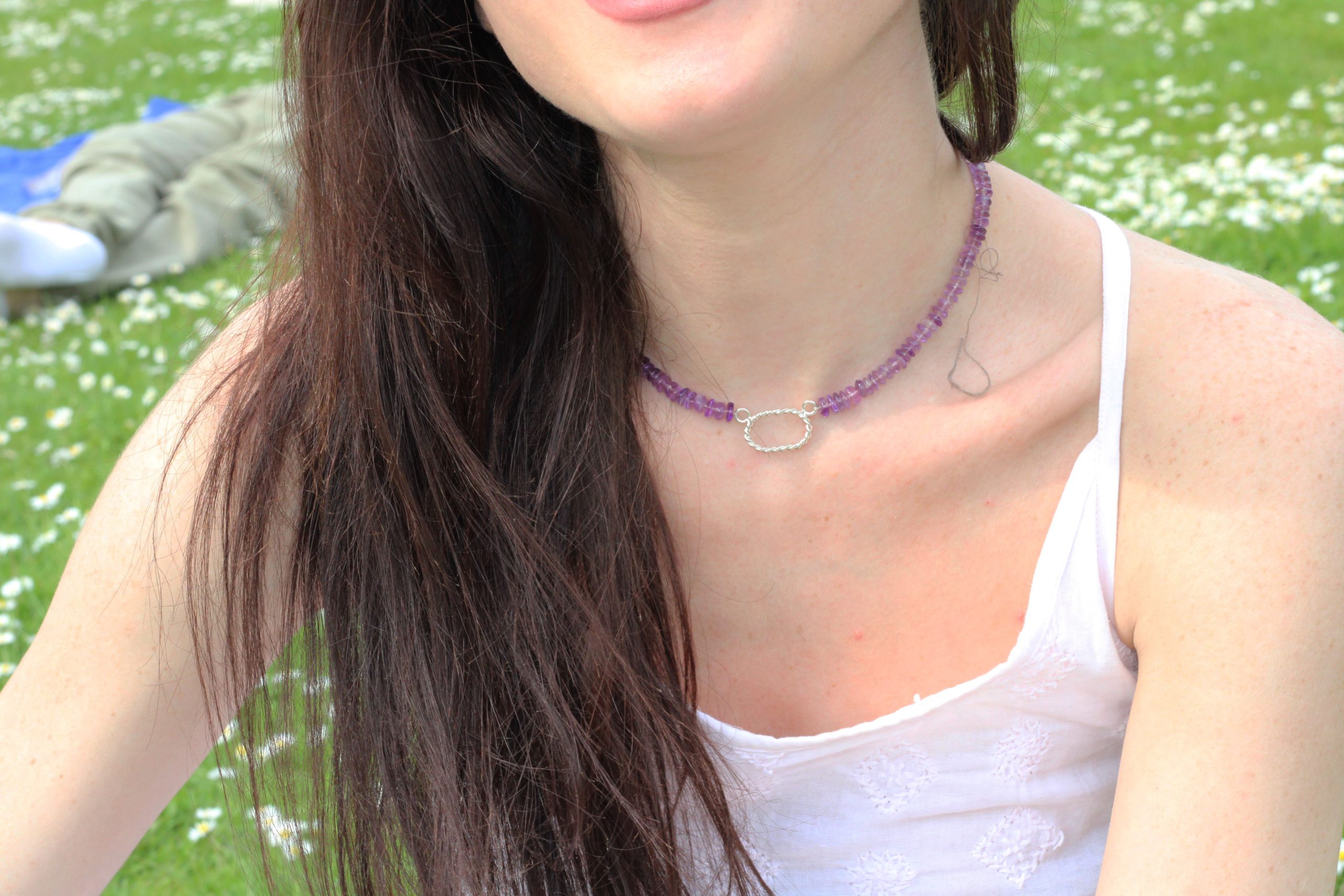 JaatVedo Silver Amethyst Necklace - Image 8
