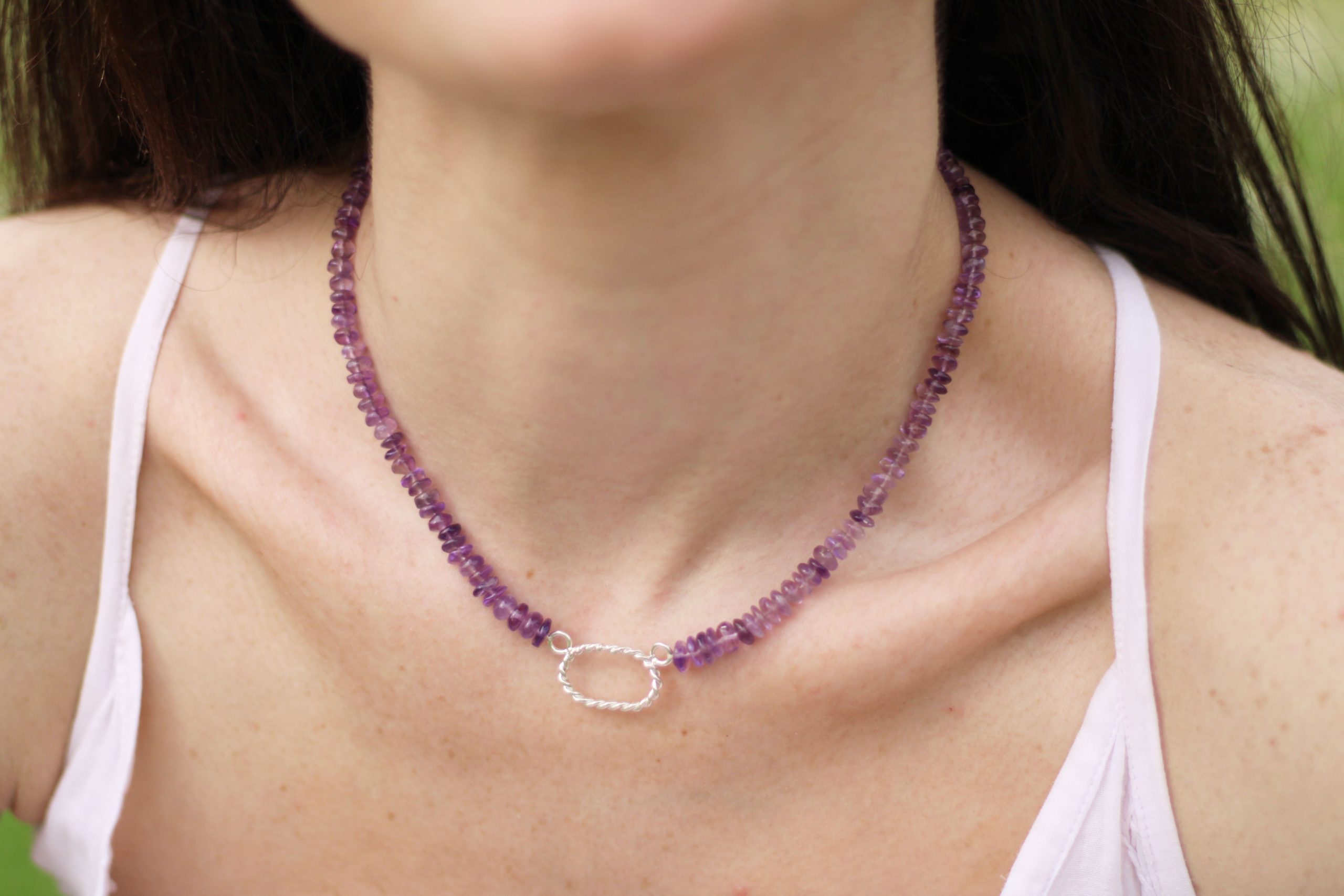 Silver Amethyst Necklace