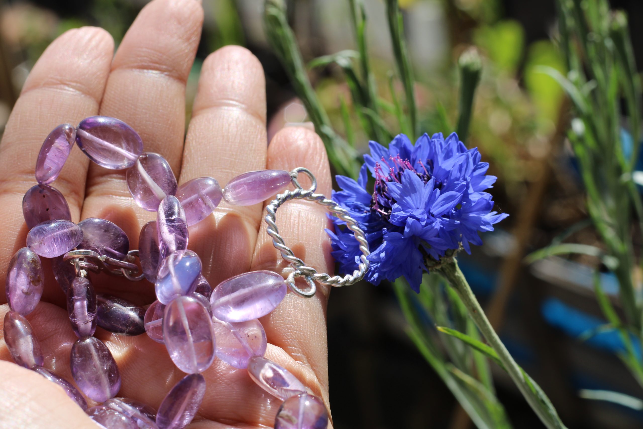 Meenakshi Amethyst Bead Necklace - Image 9