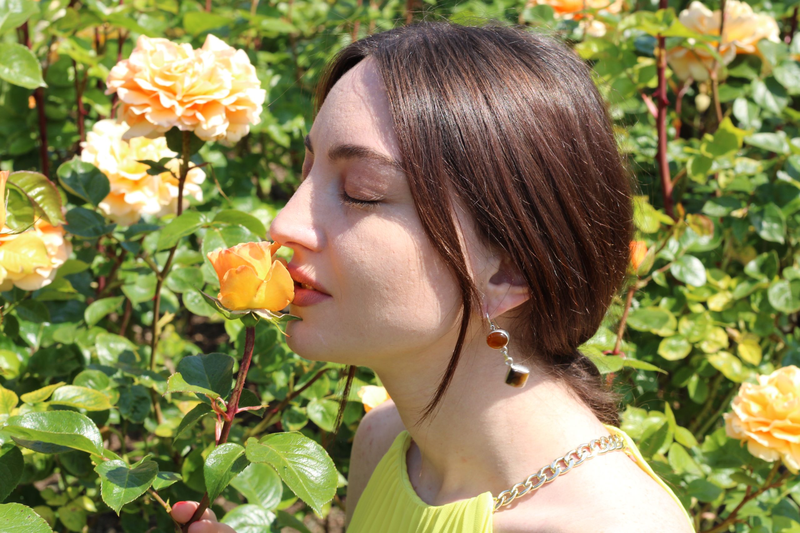 Sairandhri Garnet & Tiger's Eye Mismatched Earrings - Image 6