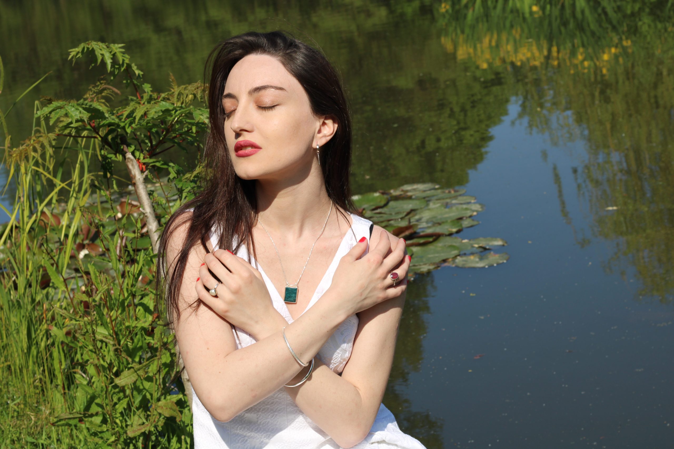 Dark Green Turquoise Necklace - Ashwini - Image 8