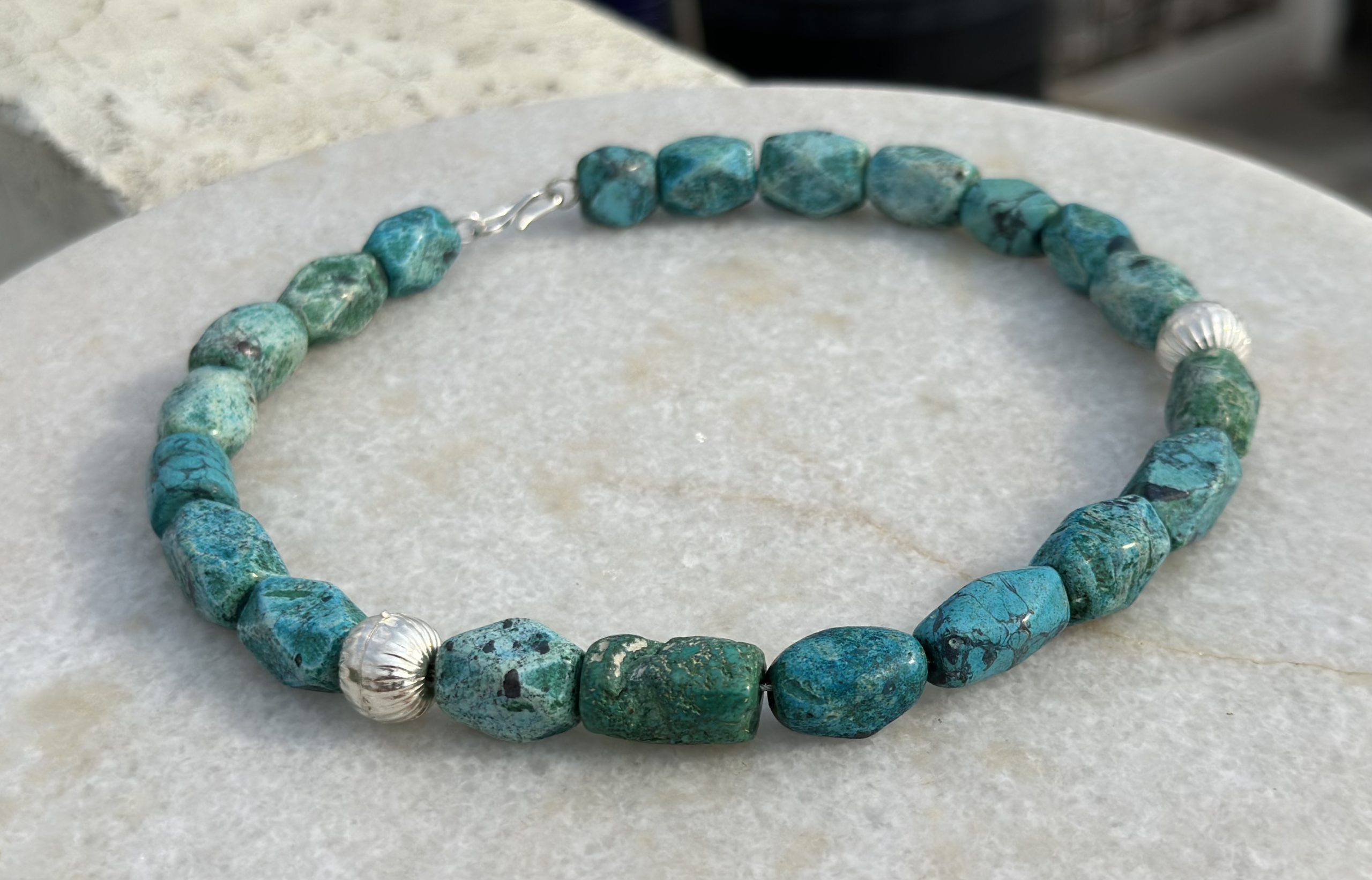 Chunky Turquoise Necklace - Hema Fertility Necklace - Image 8