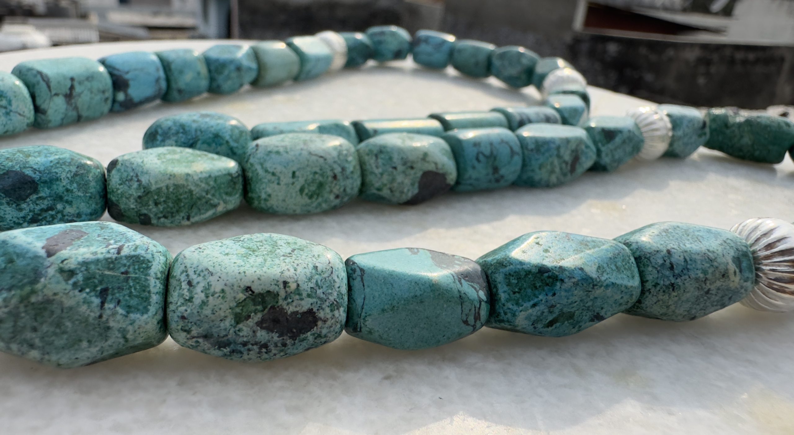 Chunky Turquoise Necklace - Hema Fertility Necklace - Image 10