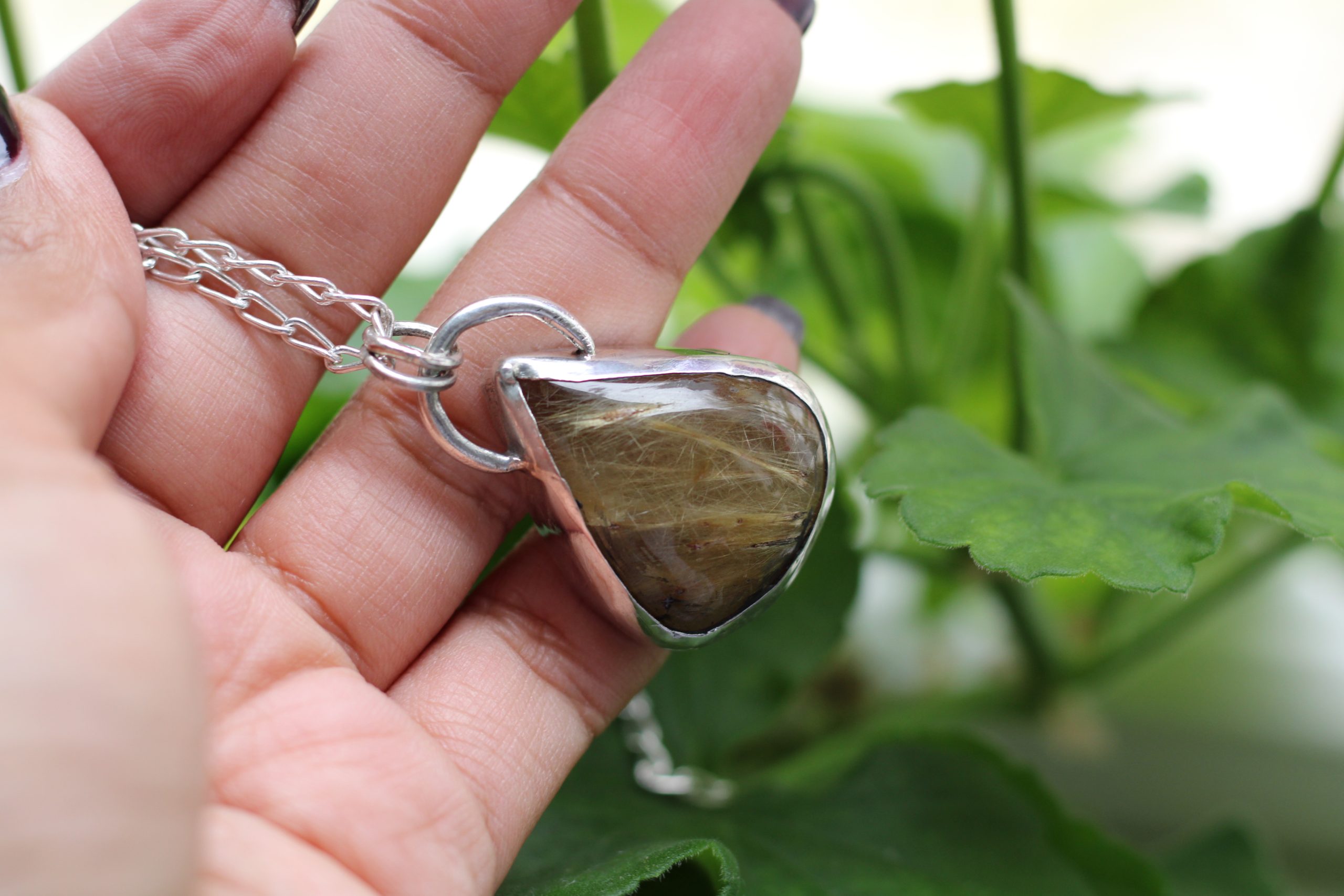 Smoky Quartz Pendant - Sunhari Necklace - Image 6