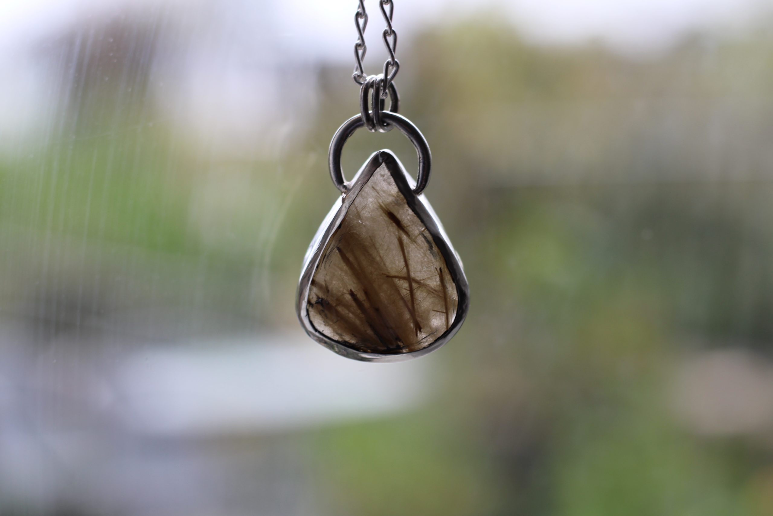 Smoky Quartz Pendant - Sunhari Necklace - Image 11
