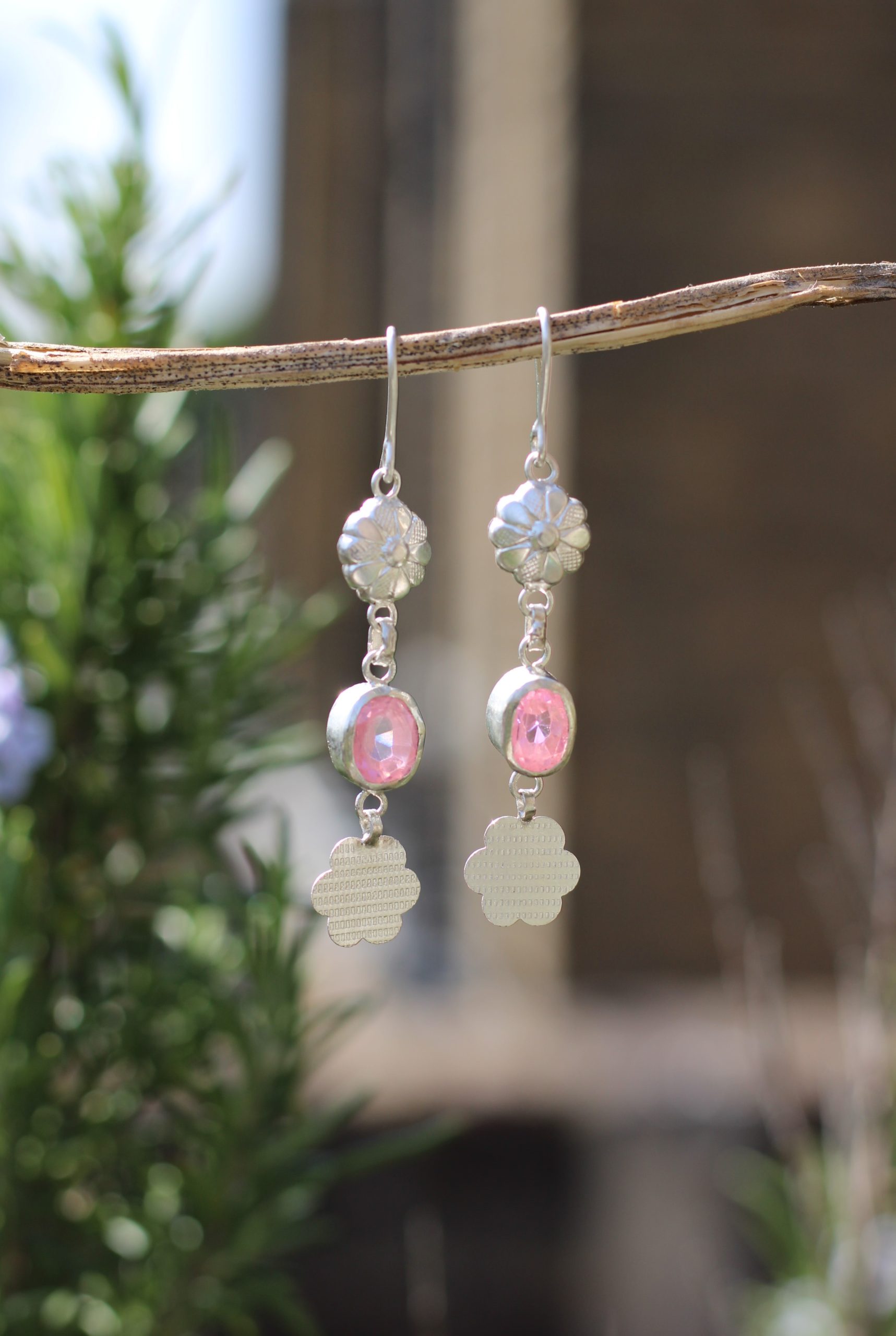 Uttara BP Pink Daisy Earrings - Image 5