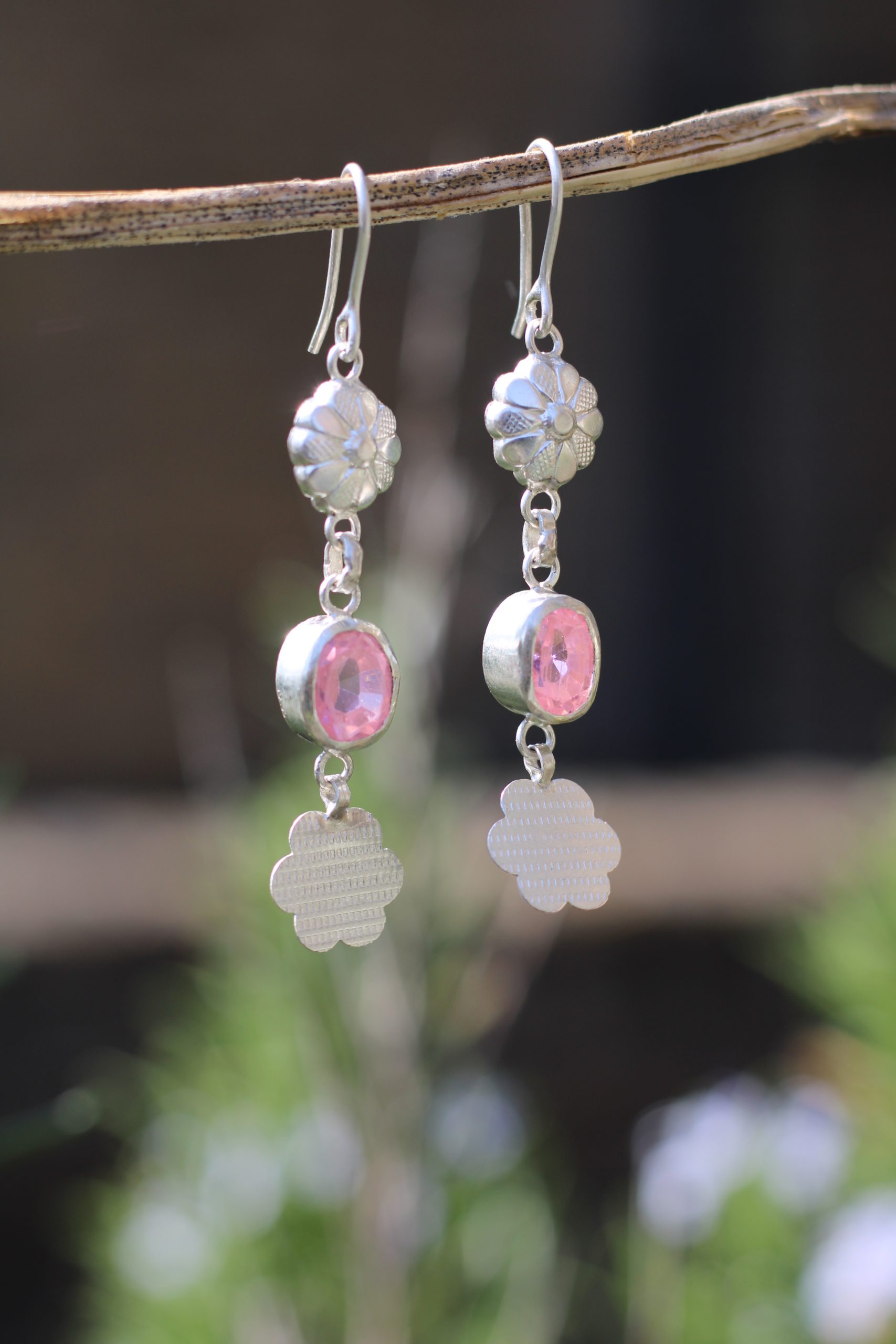 Uttara BP Pink Daisy Earrings - Image 6