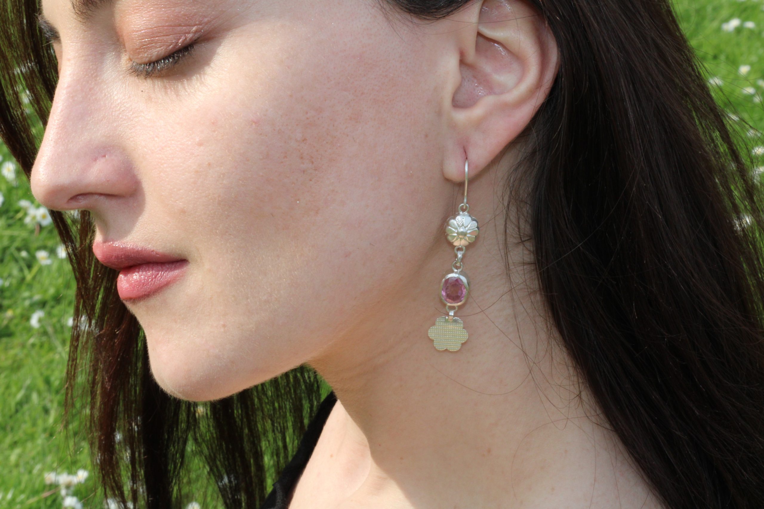 Uttara BP Pink Daisy Earrings - Image 10