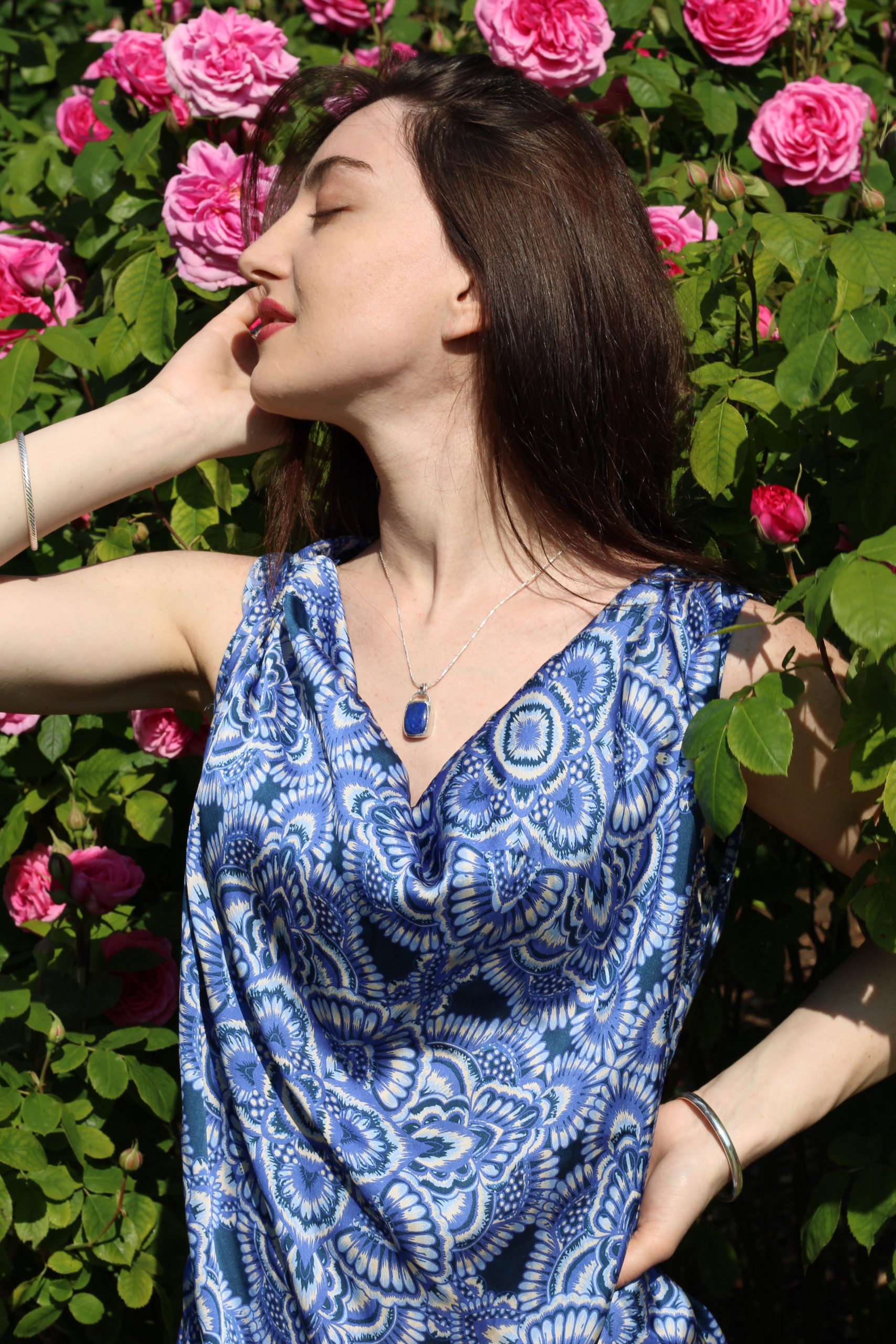 lapis lazuli sterling silver necklace
