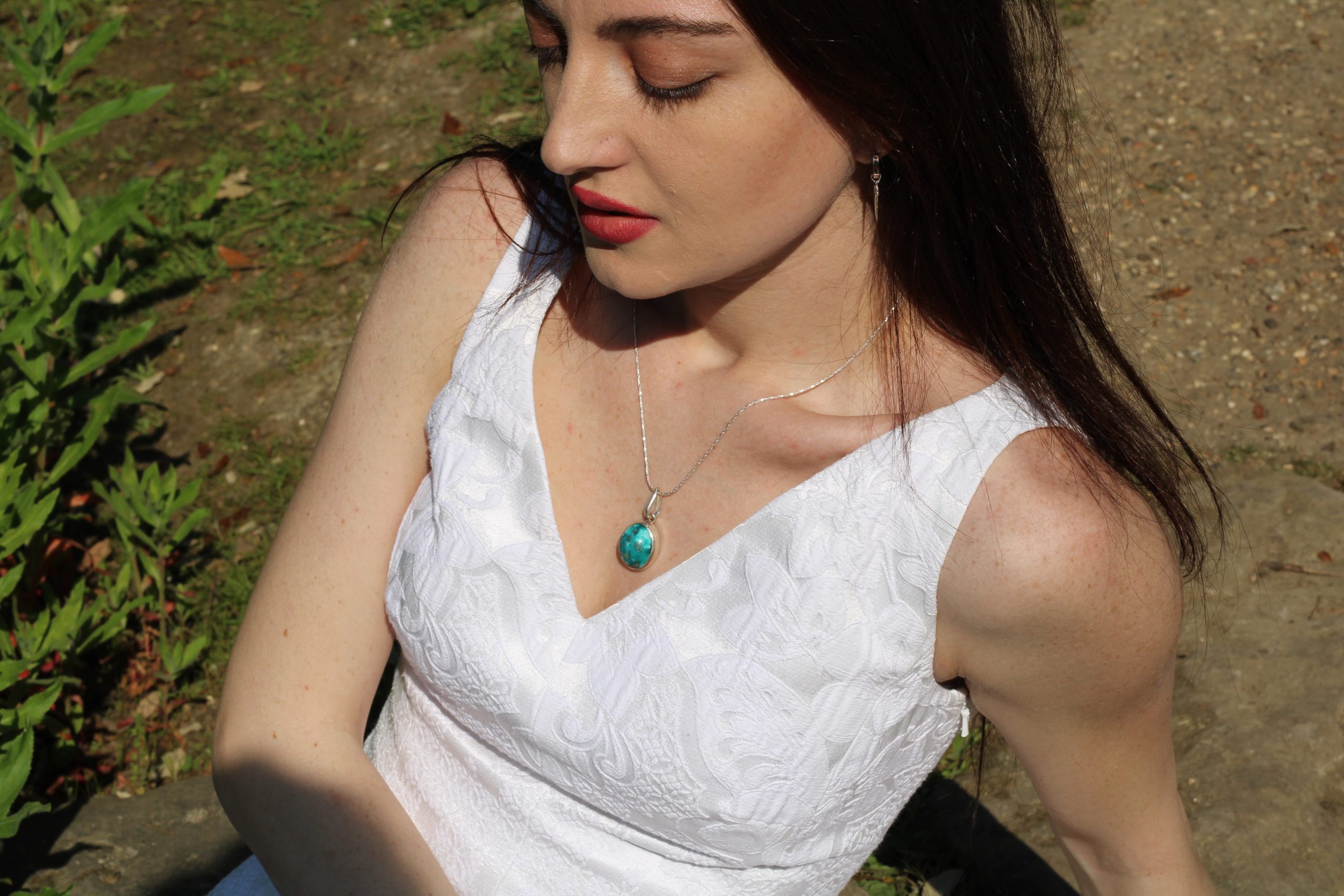 Dhanishta Natural Turquoise Pendant - Image 8