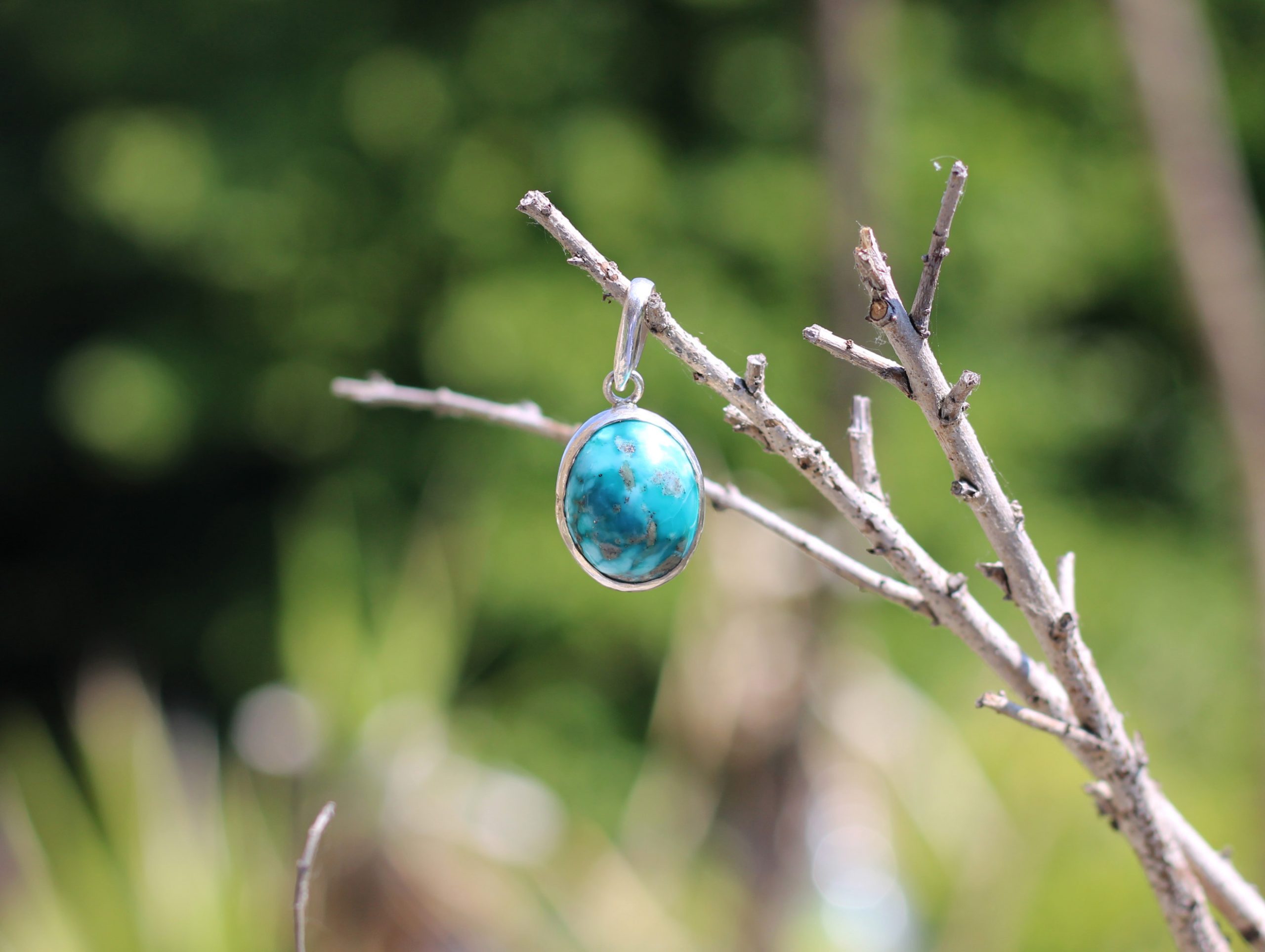 Dhanishta Natural Turquoise Pendant - Image 6
