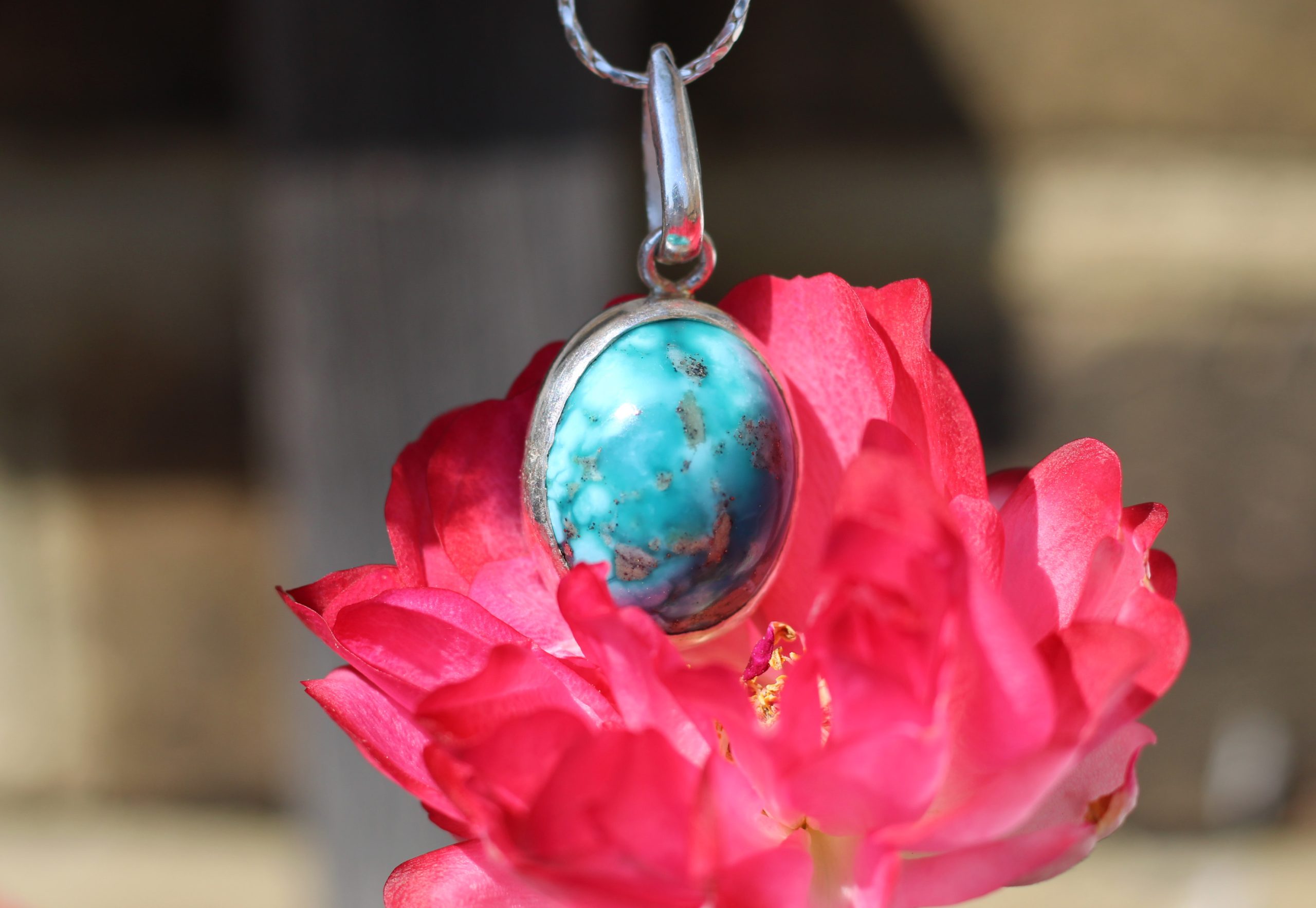 Dhanishta Natural Turquoise Pendant - Image 4