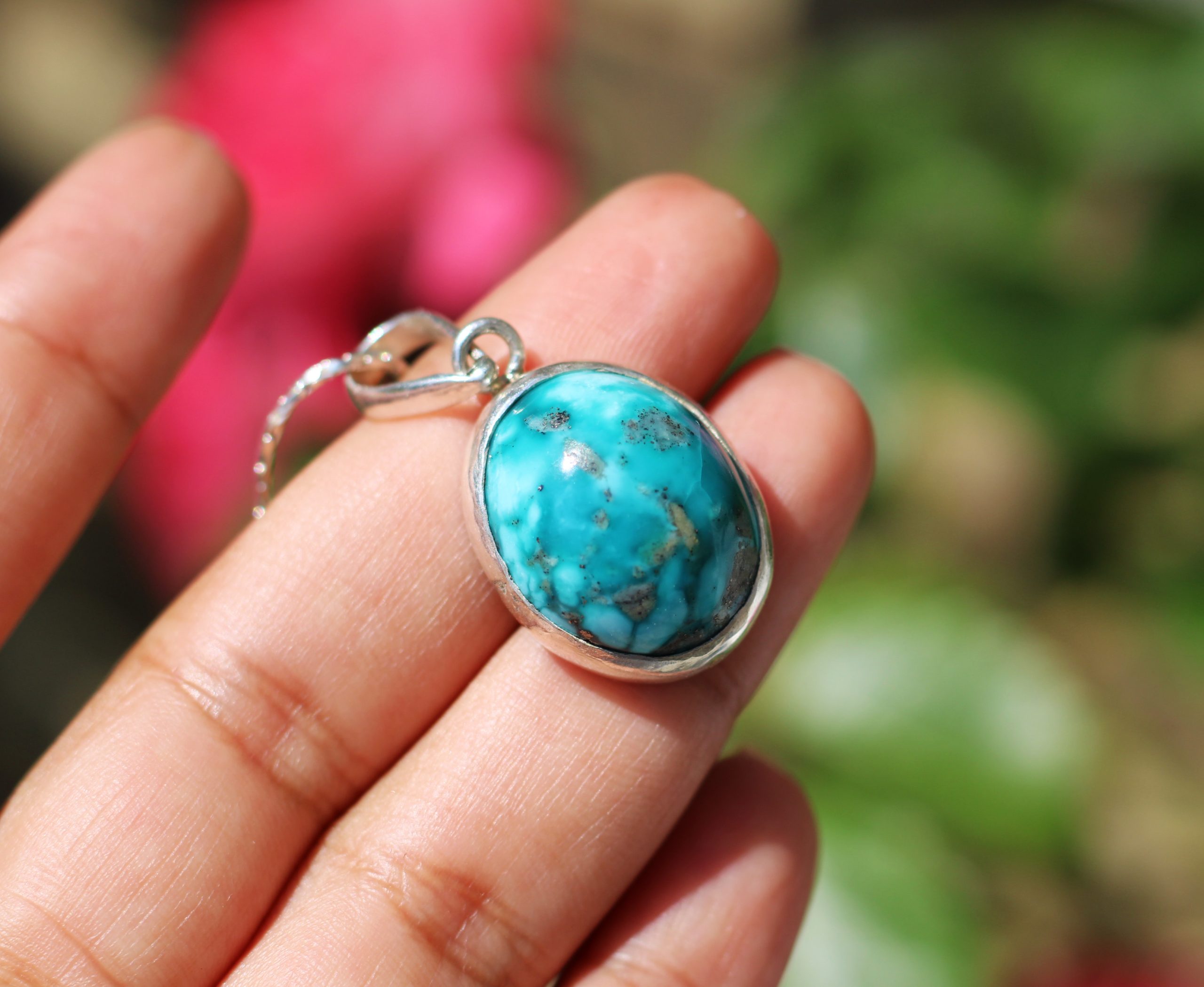 Dhanishta Natural Turquoise Pendant - Image 10