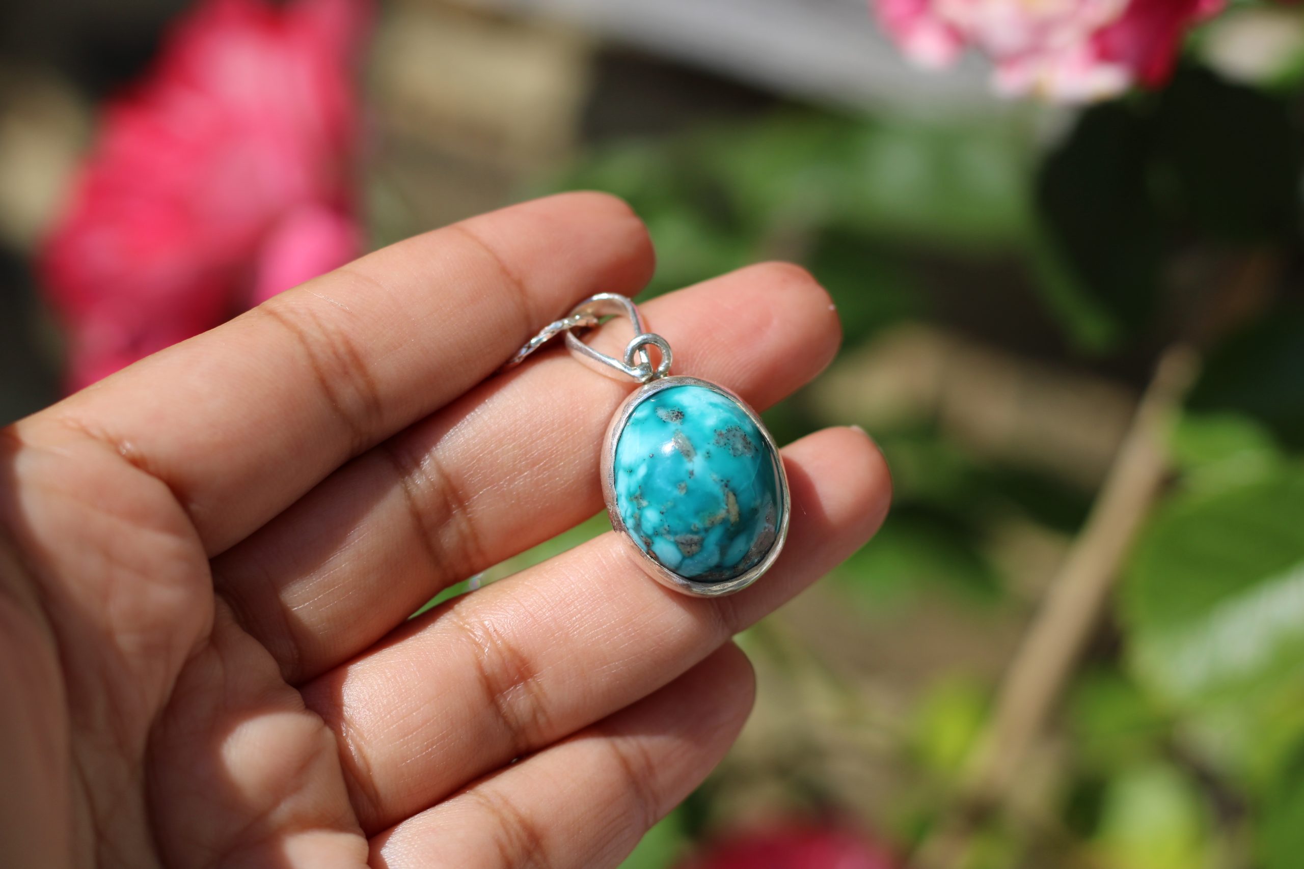 Dhanishta Natural Turquoise Pendant - Image 11