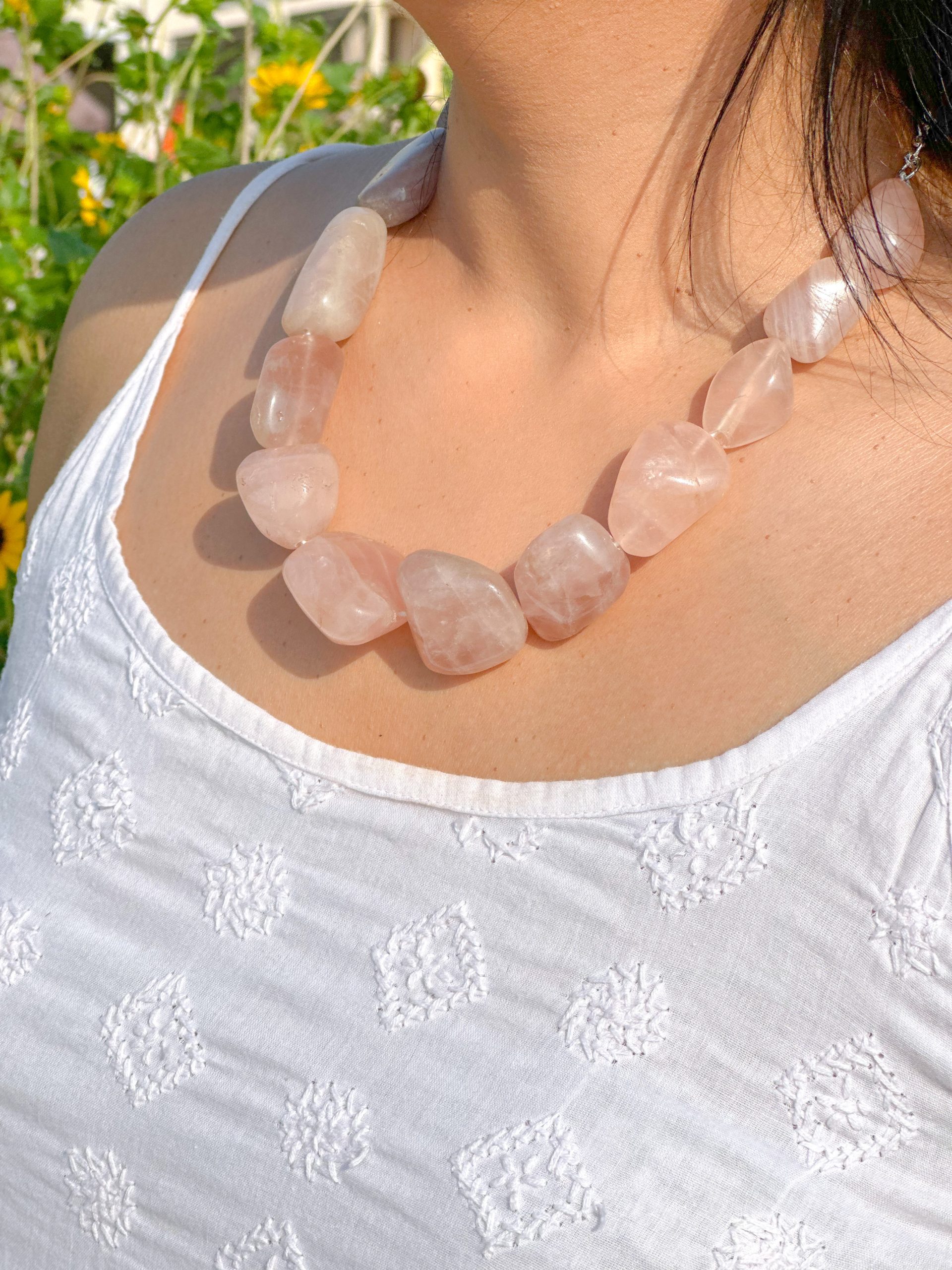 Gulmarg Rose Quartz Necklace - Image 8