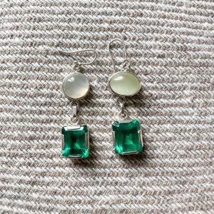 Aqua Chalcedony Earrings
