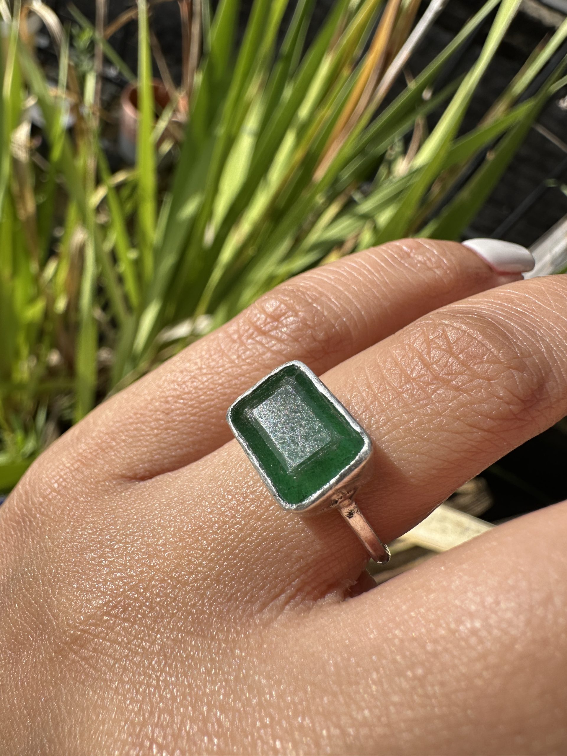 Kashtha Rectangular Emerald Ring - UK Size N/US 6.75 - Image 8