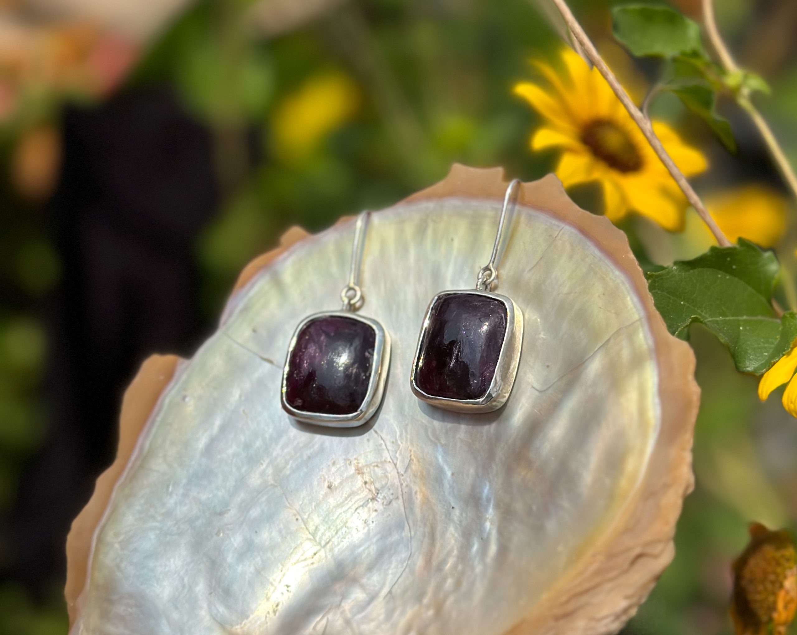 Purple Agate Earrings - Mahee - Image 4
