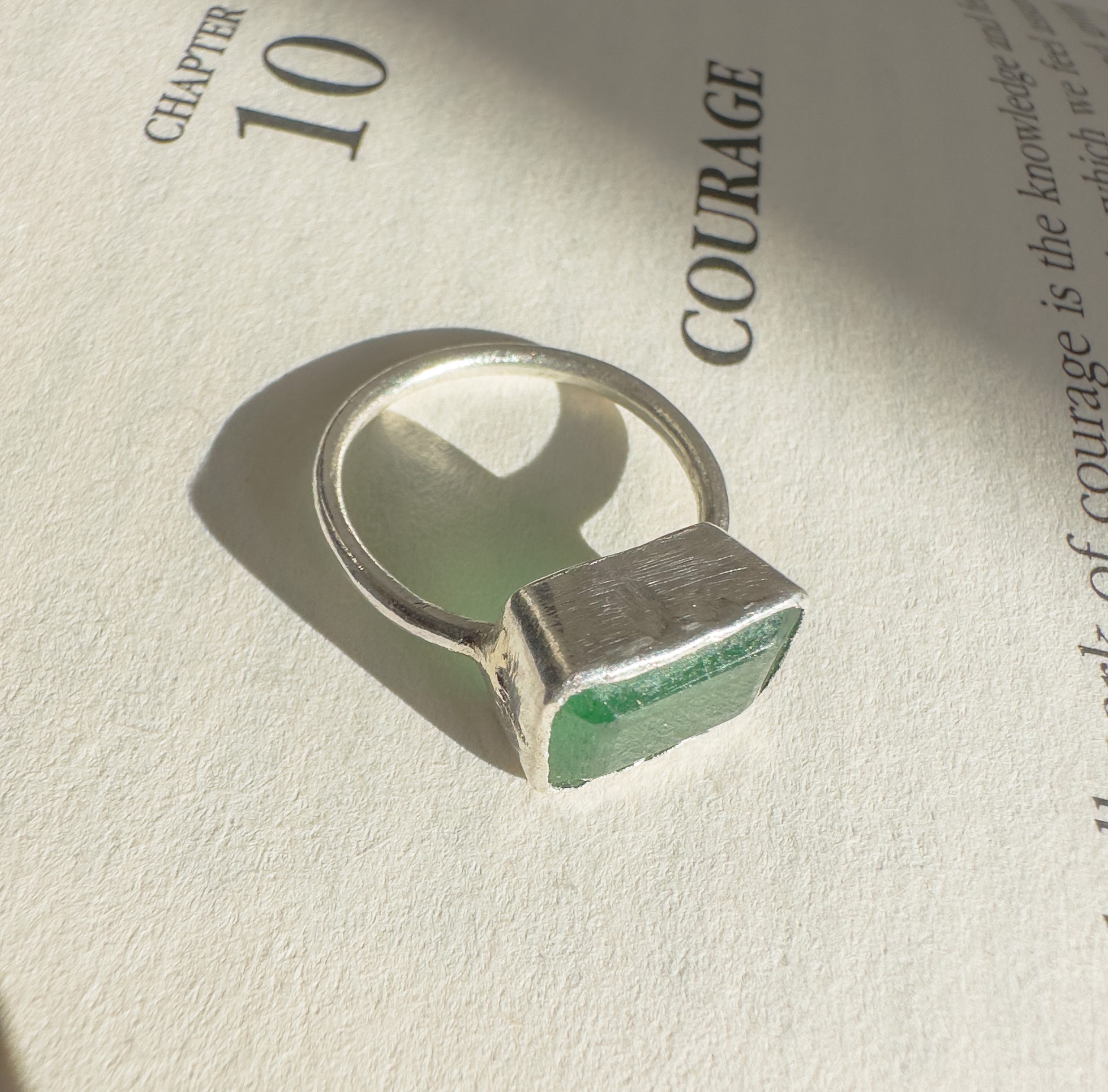 Kashtha Rectangular Emerald Ring - UK Size N/US 6.75 - Image 6