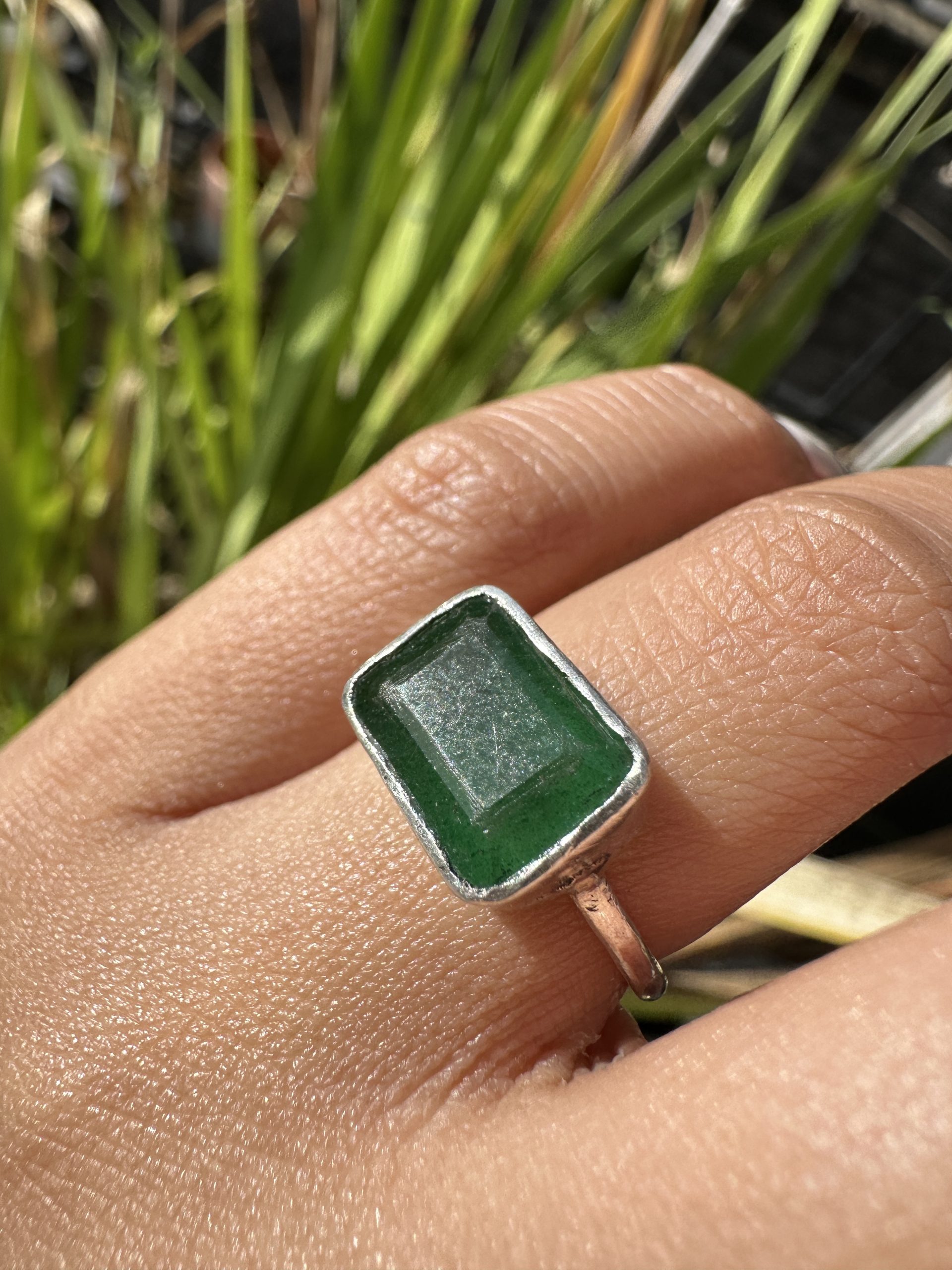 Kashtha Rectangular Emerald Ring - UK Size N/US 6.75 - Image 10