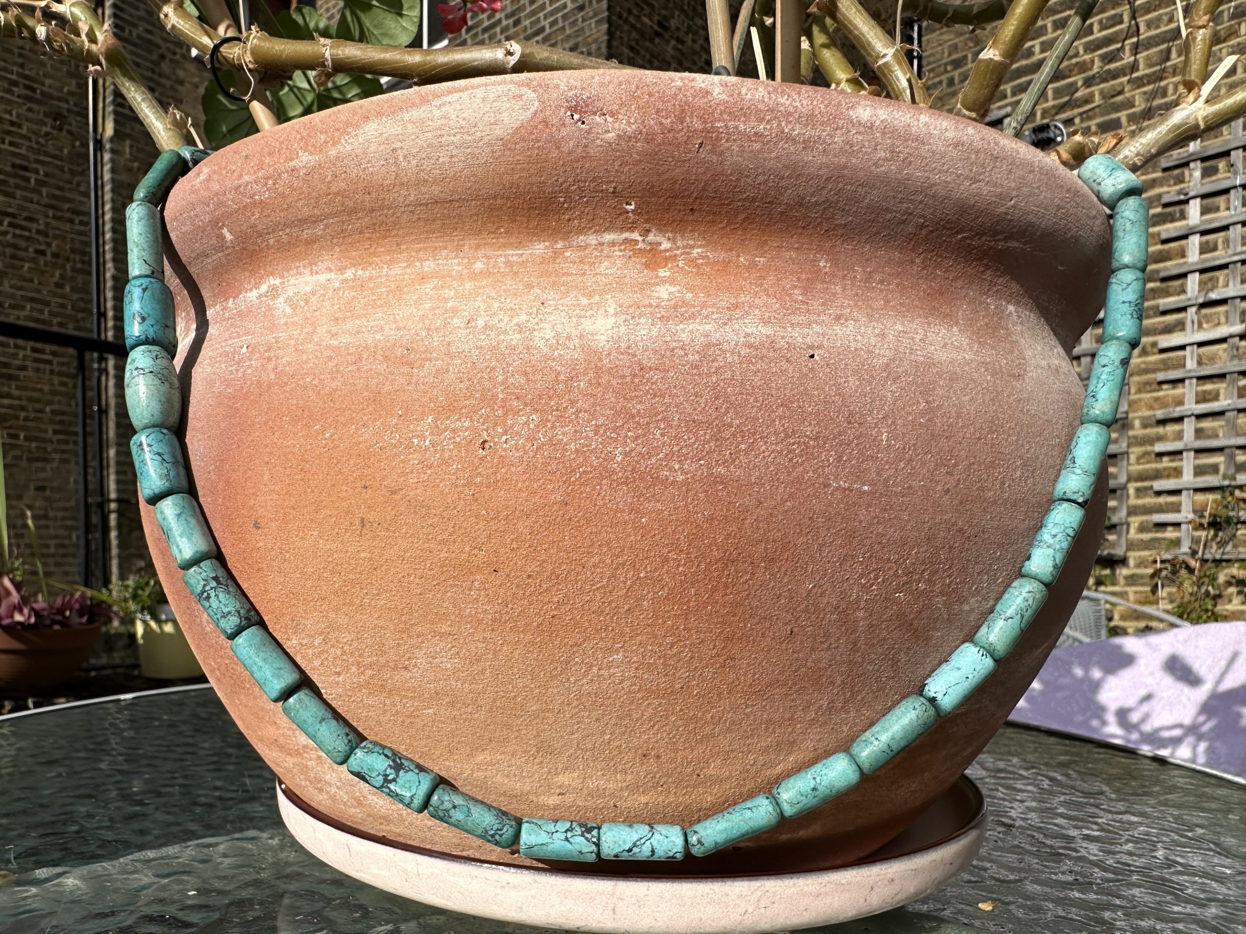 Long Turquoise Necklace - Mantrini - Image 4