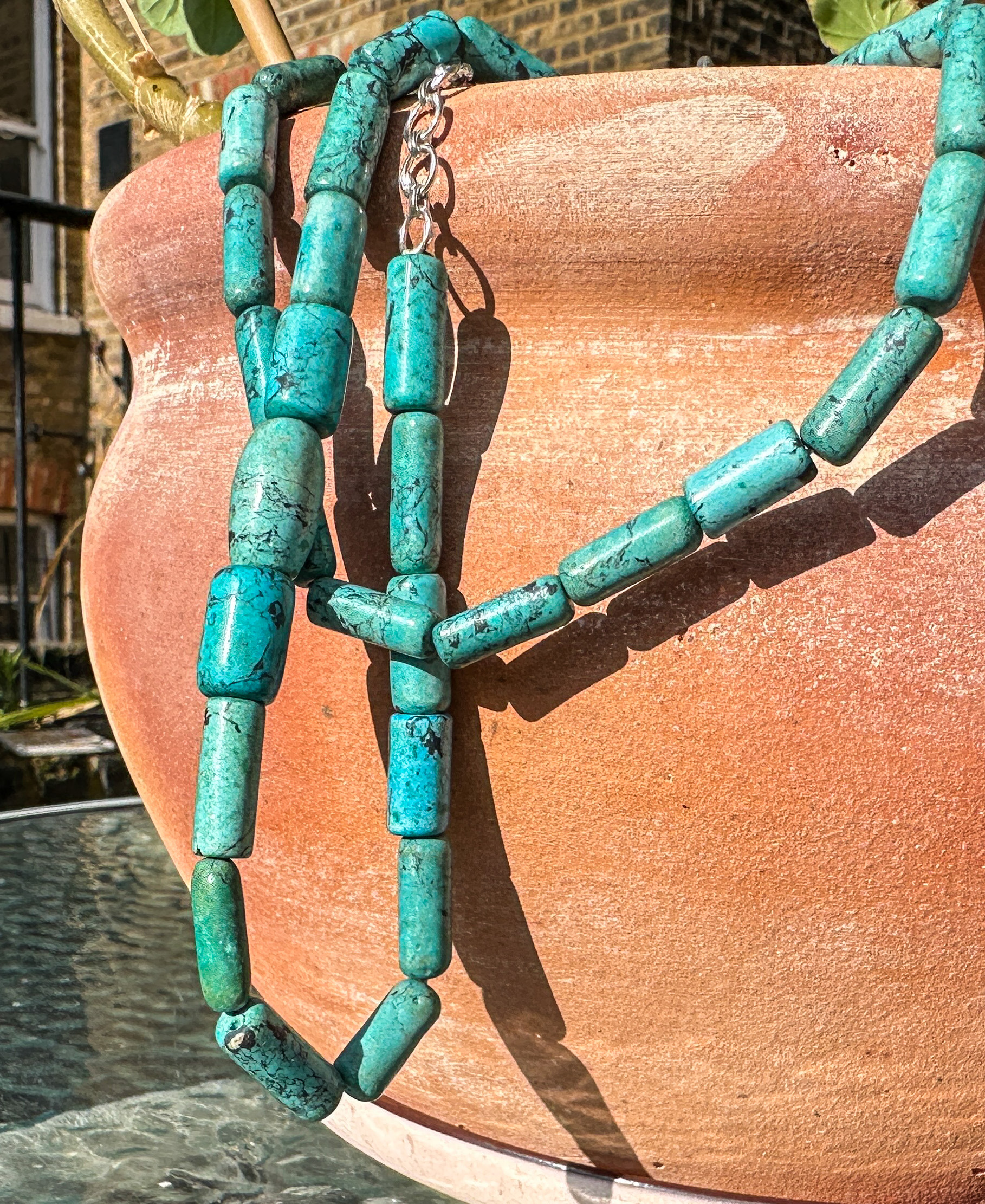 Long Turquoise Necklace - Mantrini - Image 2