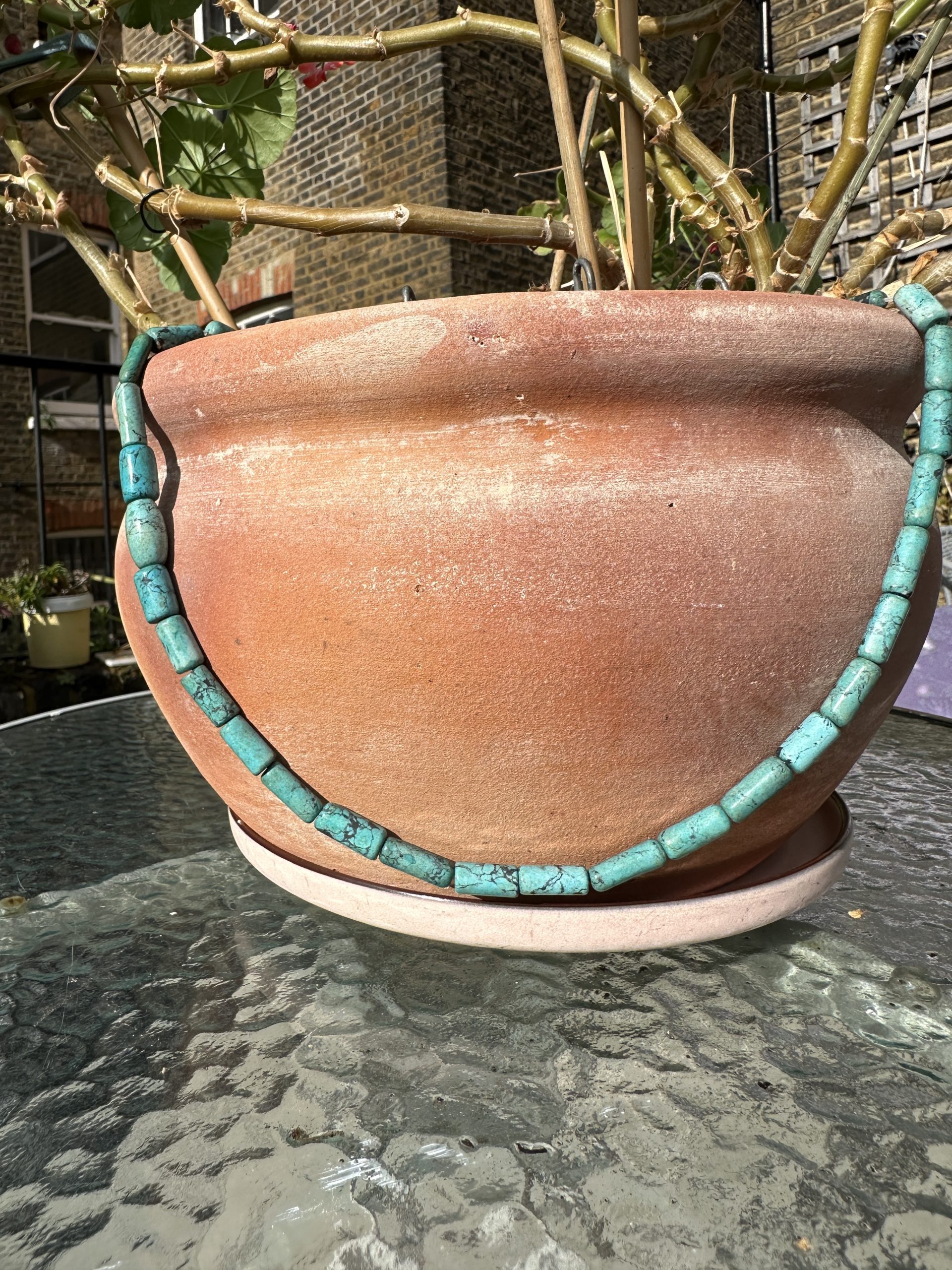 Long Turquoise Necklace - Mantrini - Image 5