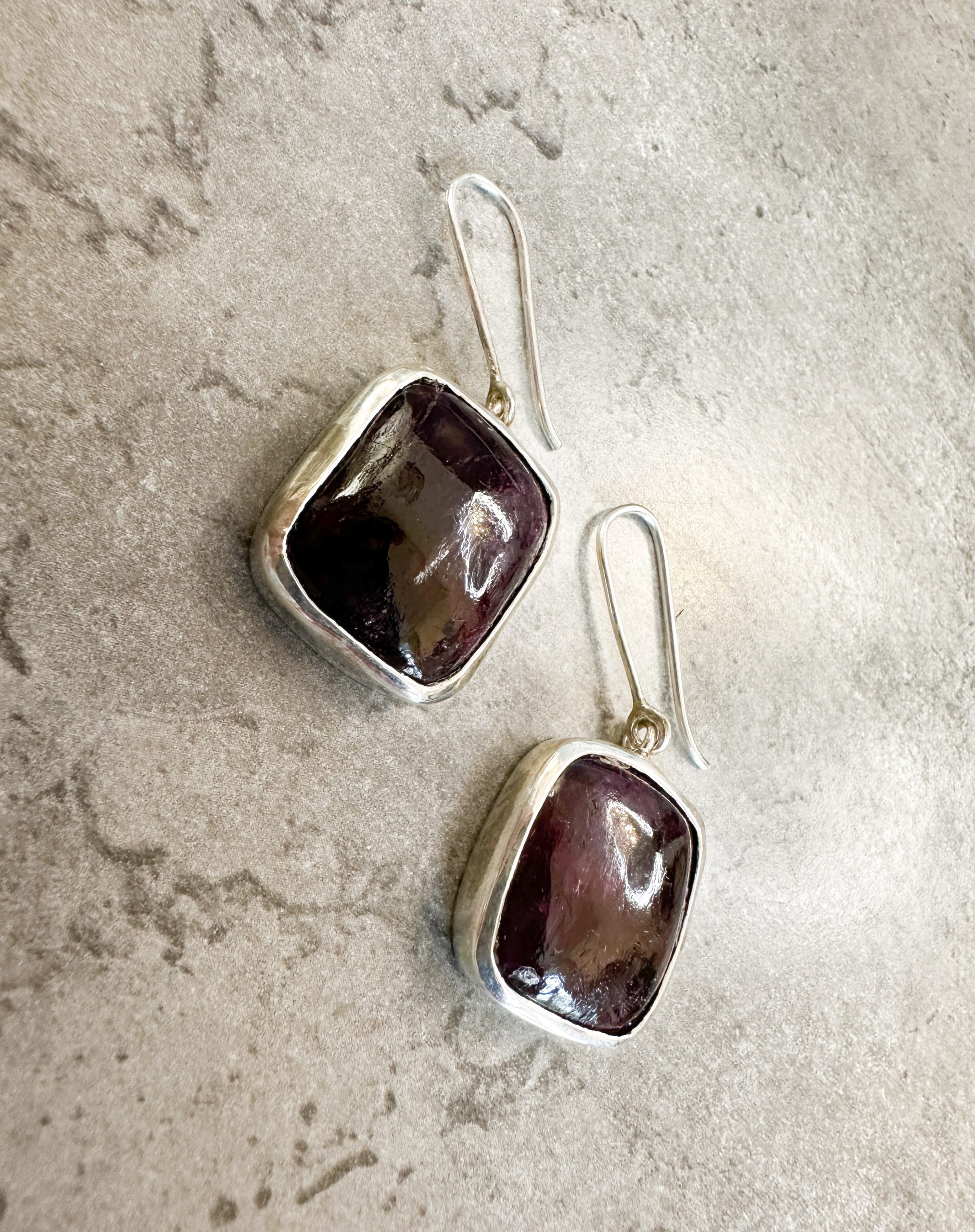 Purple Agate Earrings - Mahee - Image 6