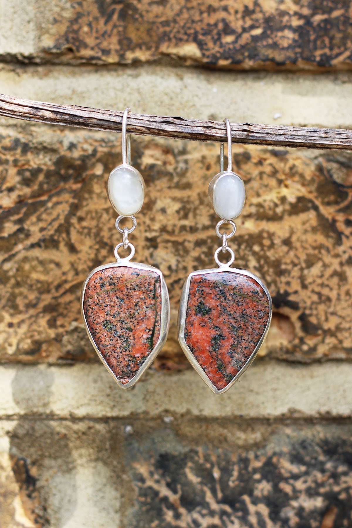 Jasper & Moonstone Earrings