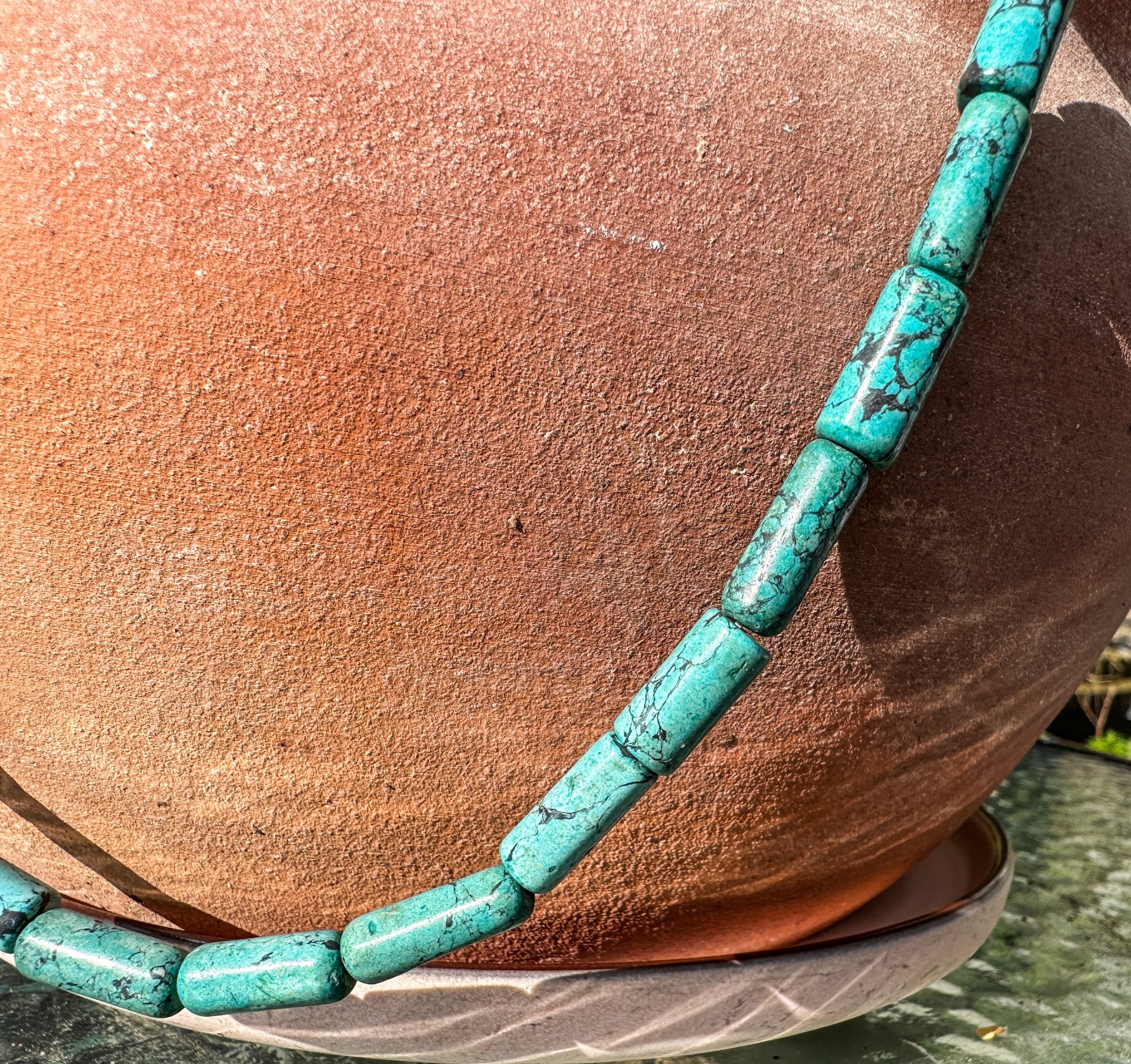 Long Turquoise Necklace - Mantrini - Image 3